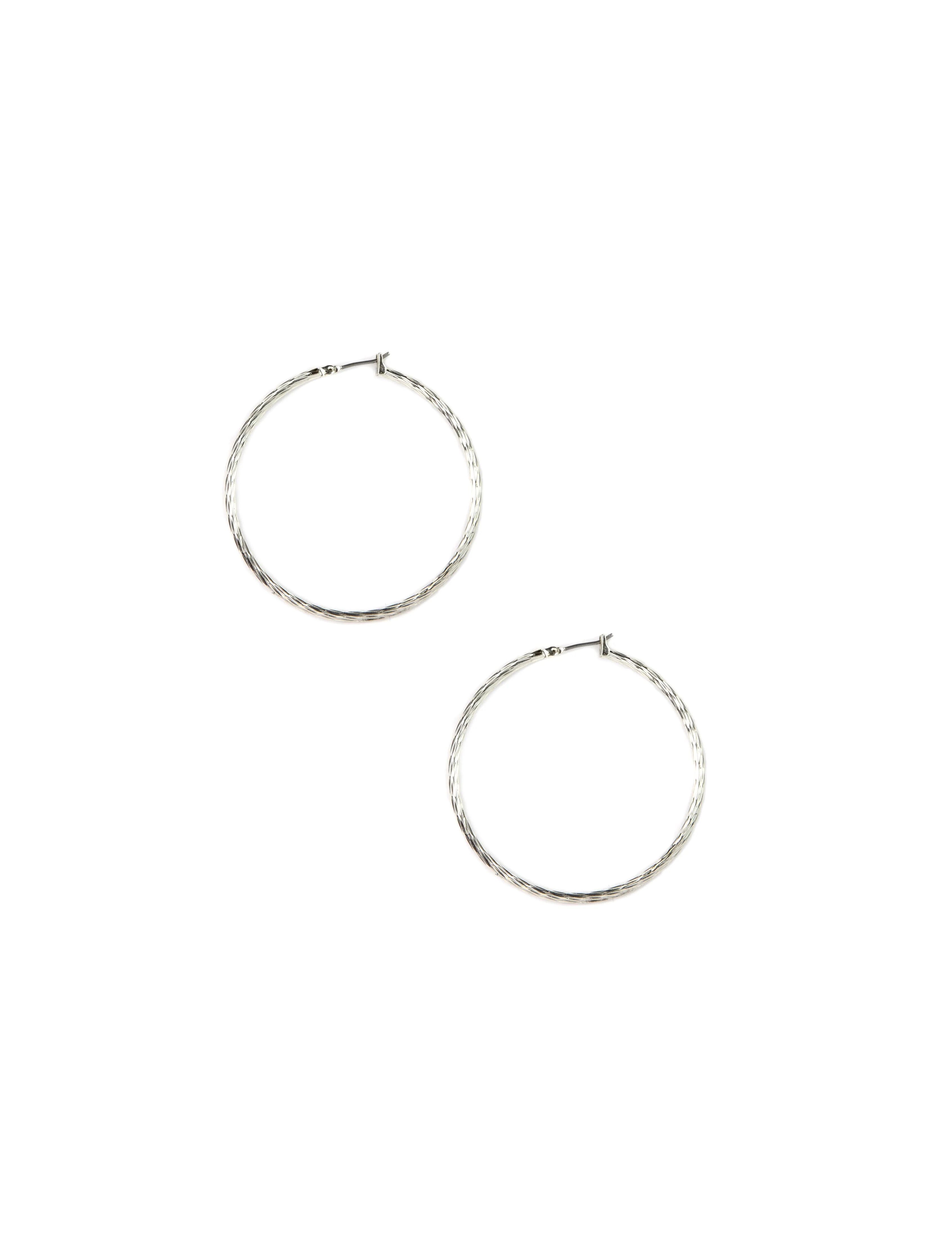 50MM Large Texture Hoop Earrings