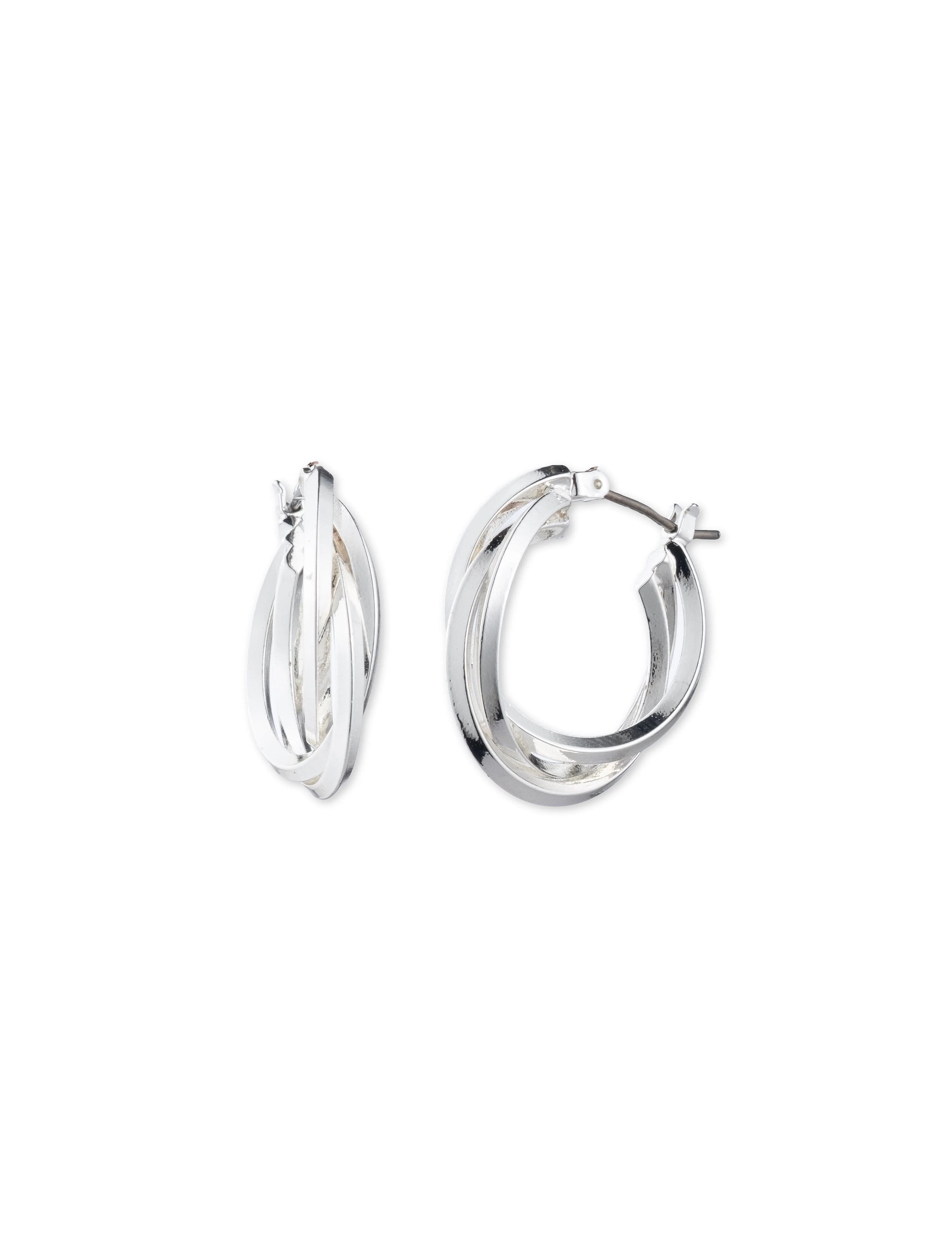 Silver-Tone Multi Hoop Earrings