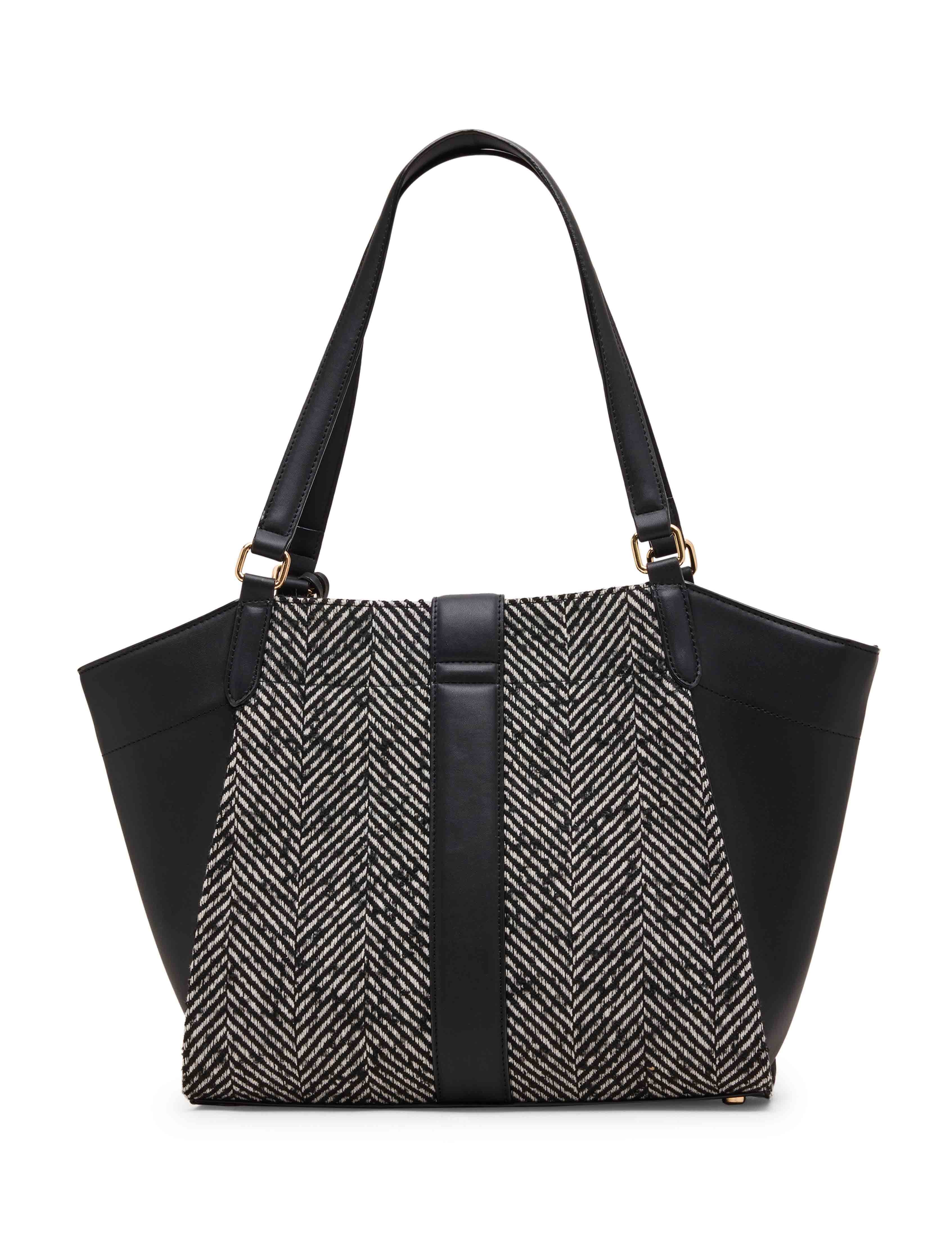 Medium Herringbone Tote with Convertible Strap