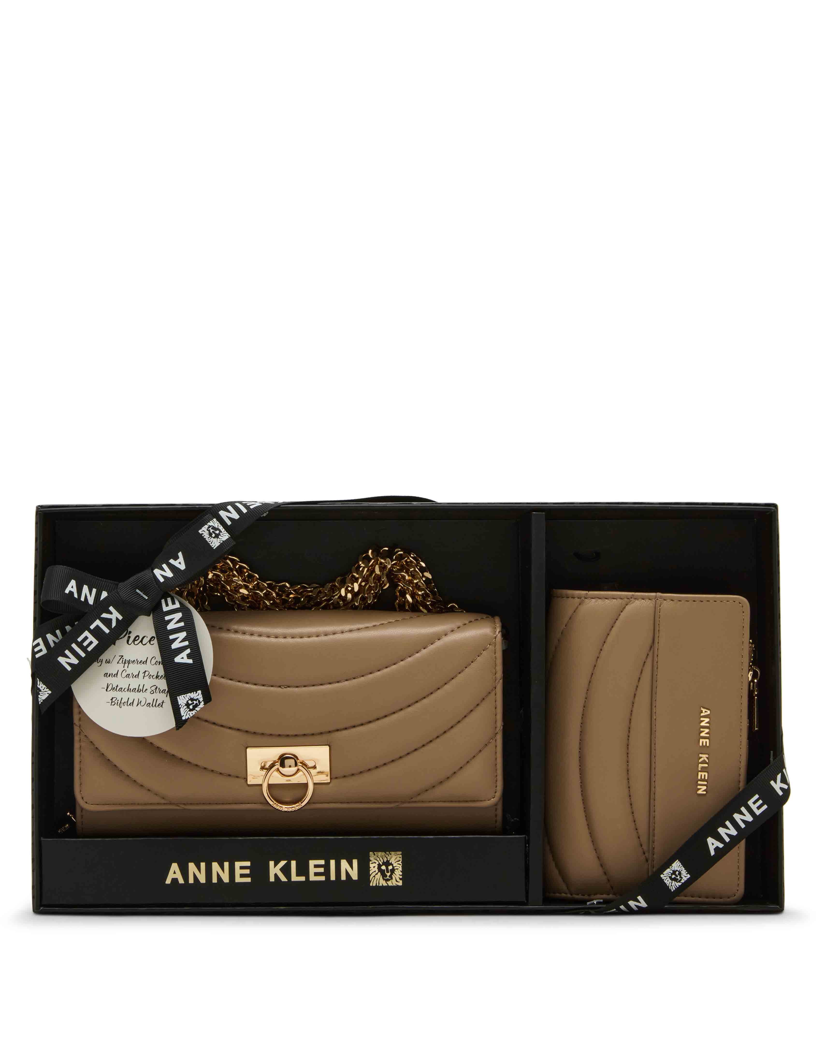 2 Piece Gift Set with Flap Crossbody and Bifold Wallet