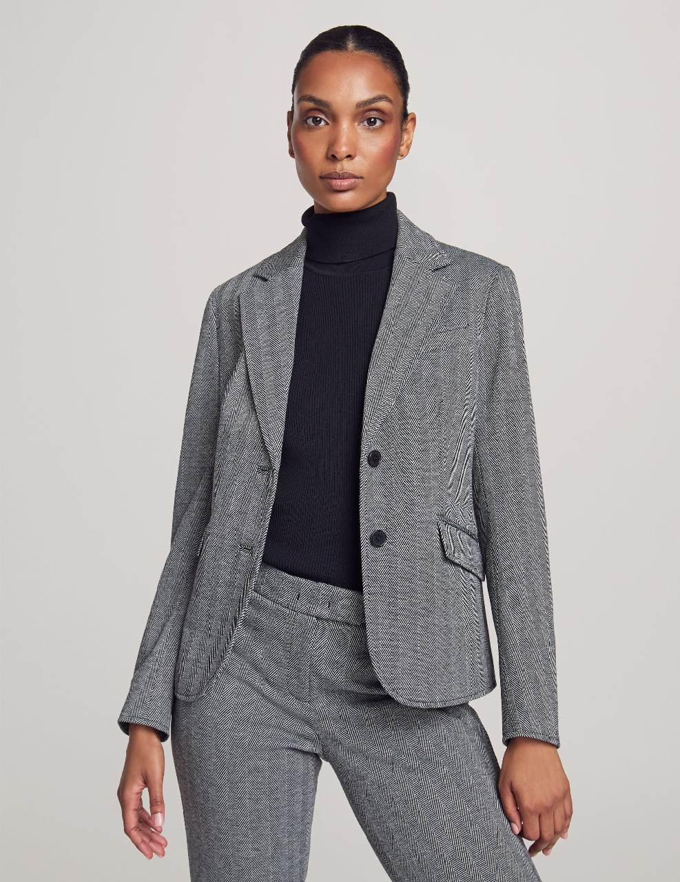 Executive Collection Two Button Blazer With Pants and Skirt