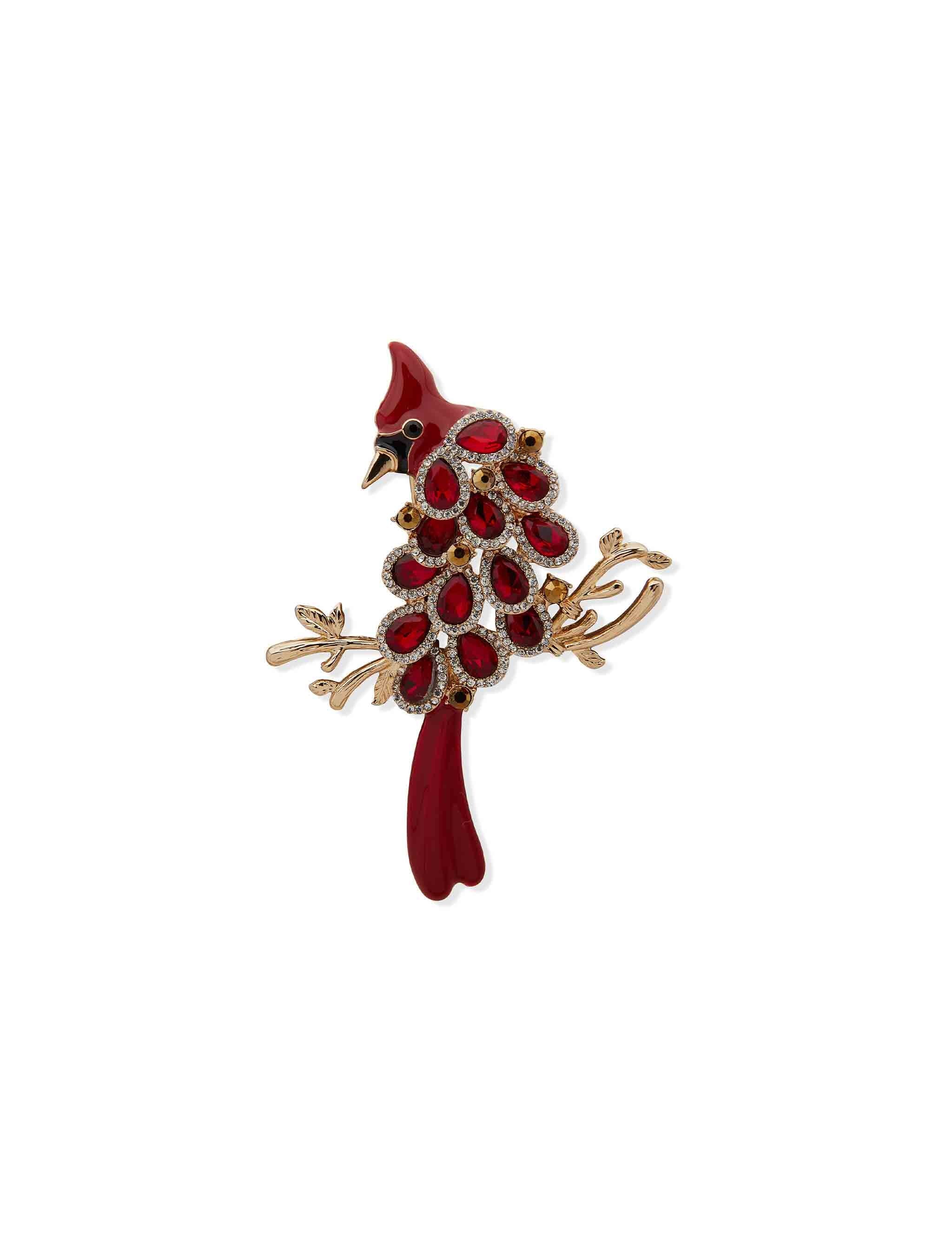 Boxed Bird Pin - Gold