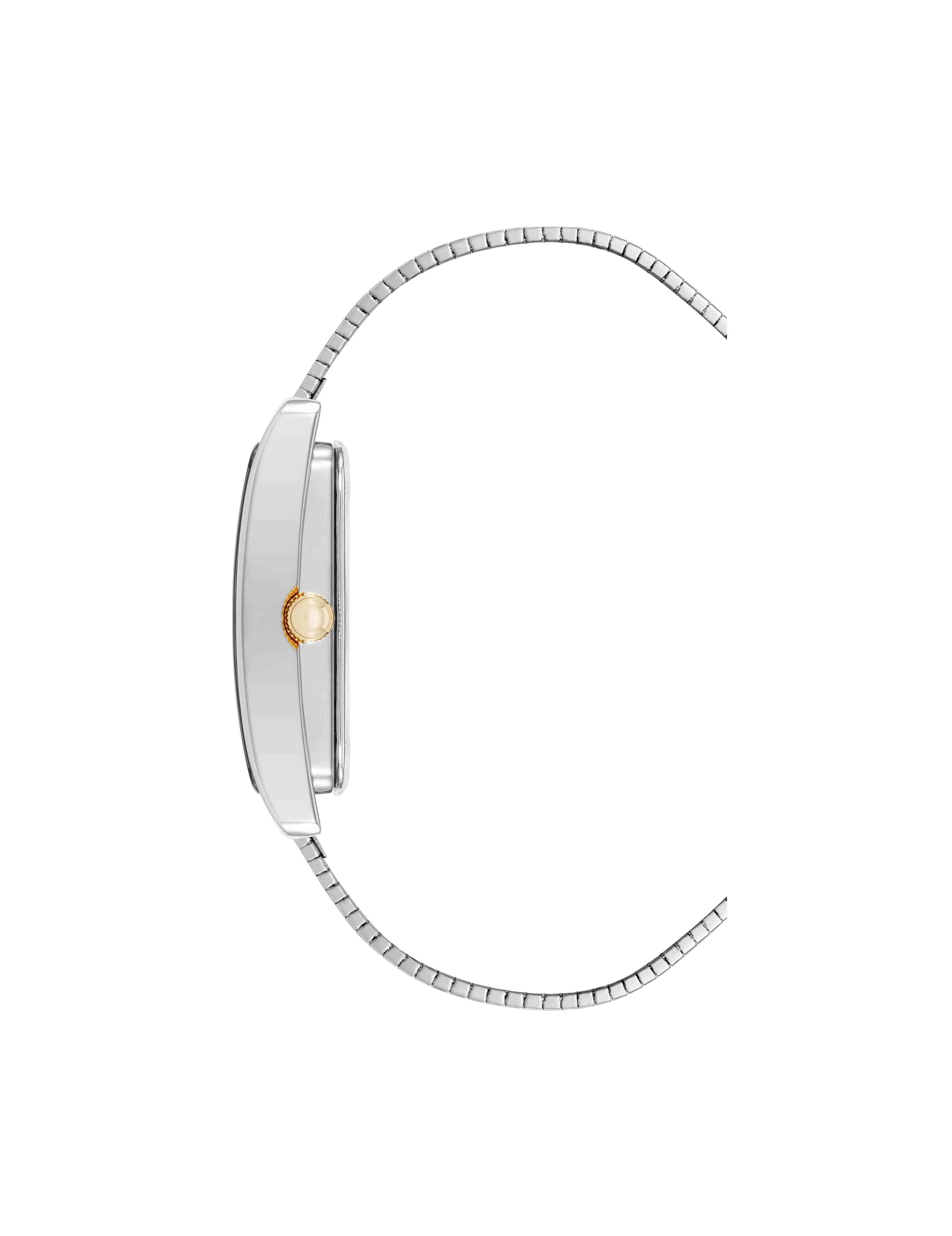 Modern Rectangular Stainless Steel Bracelet Watch