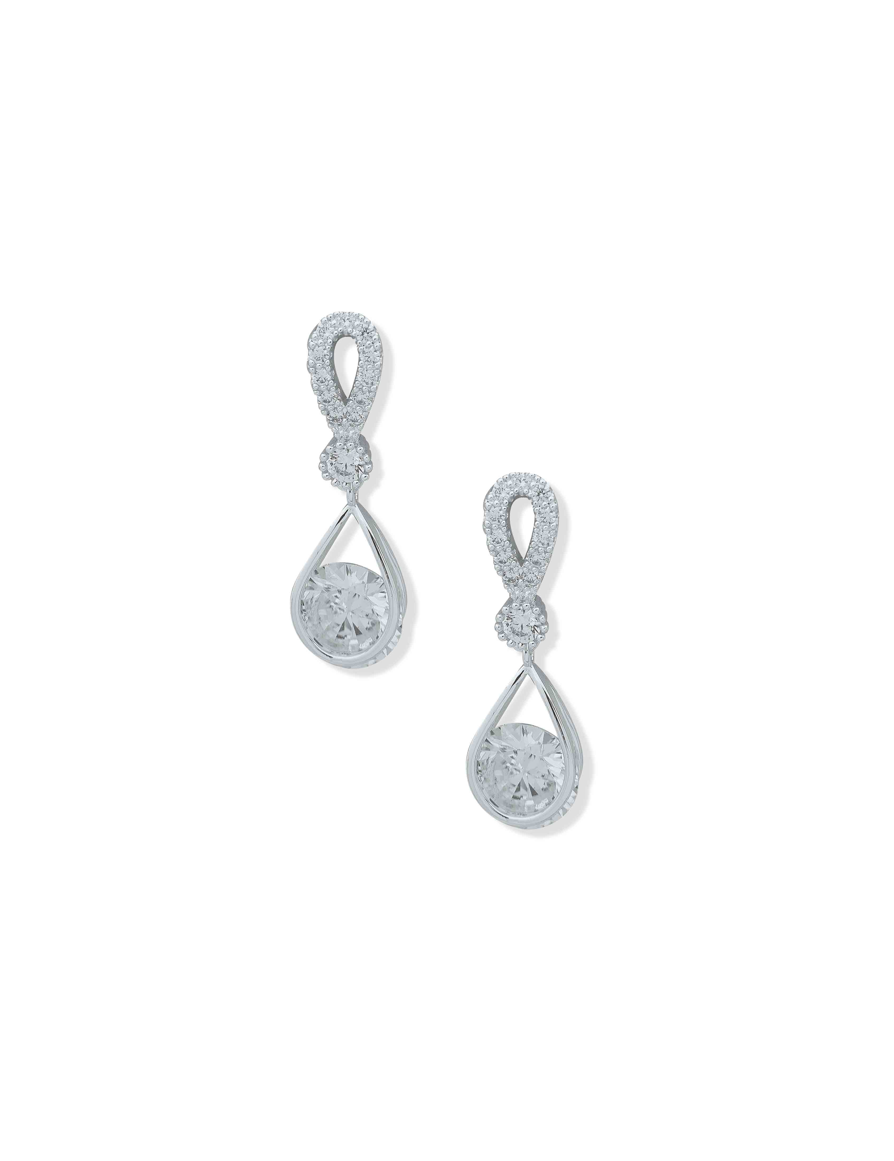 CZ Teardrop Earrings