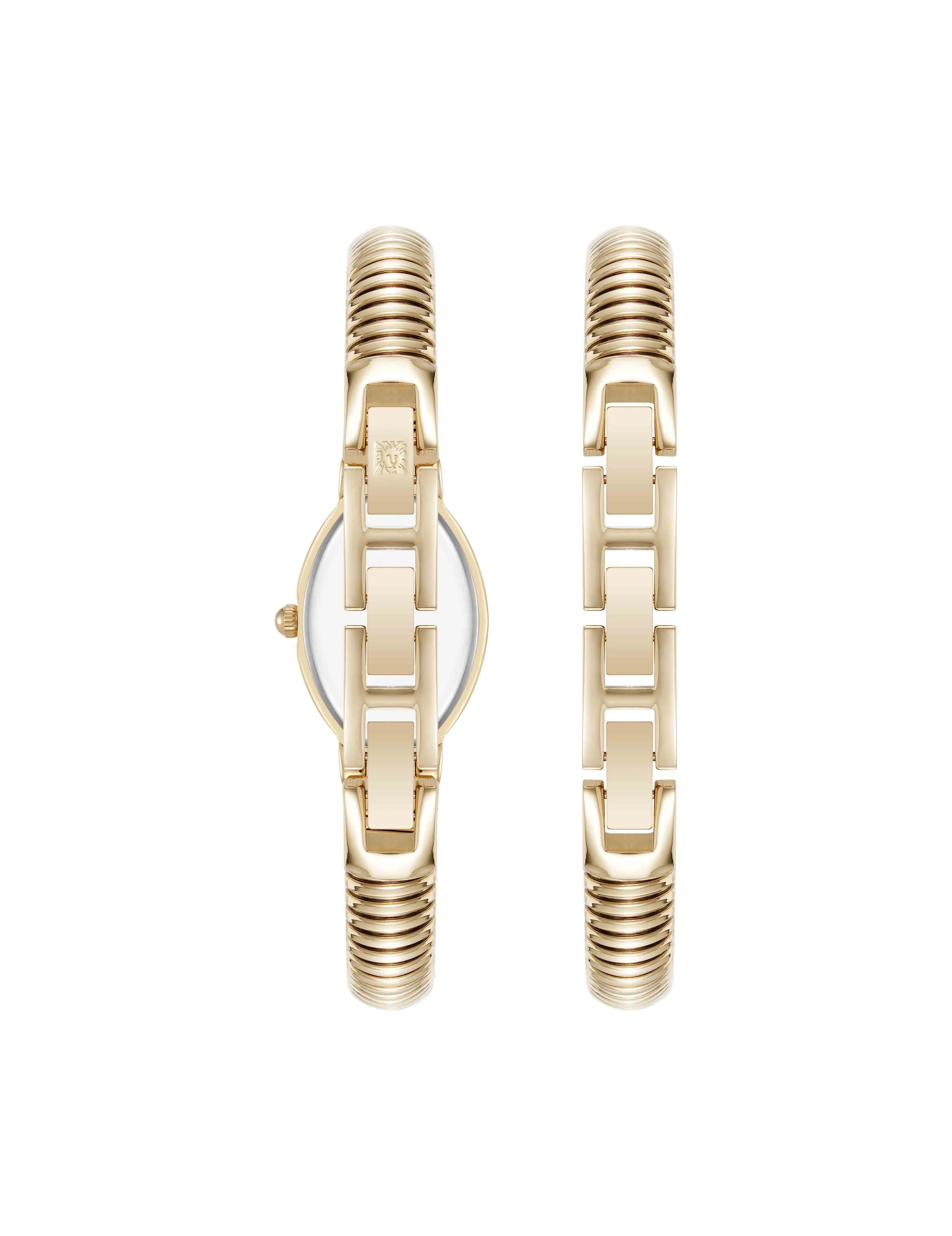 Contemporary Oval Case Watch Set