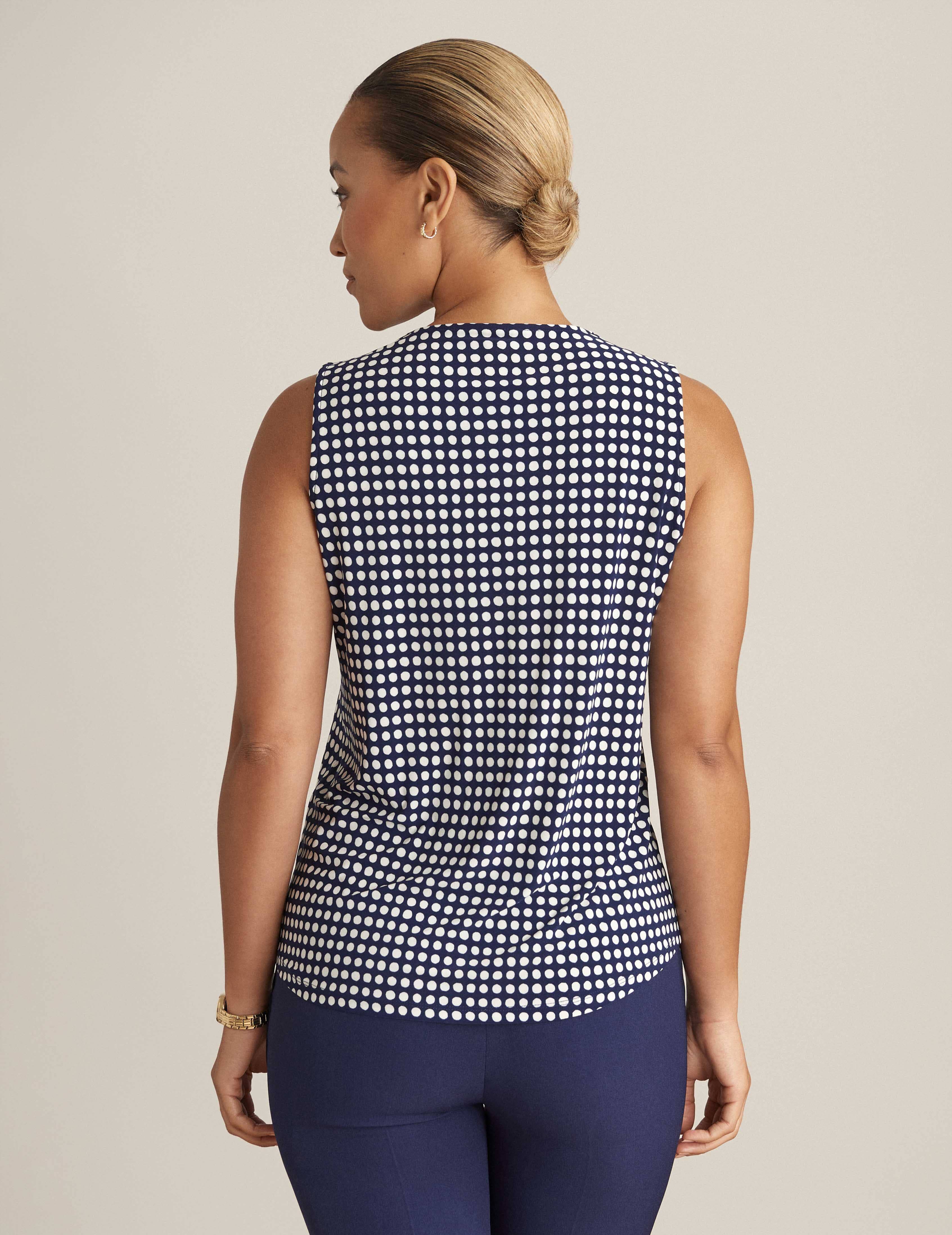Printed Pleat Front Shell