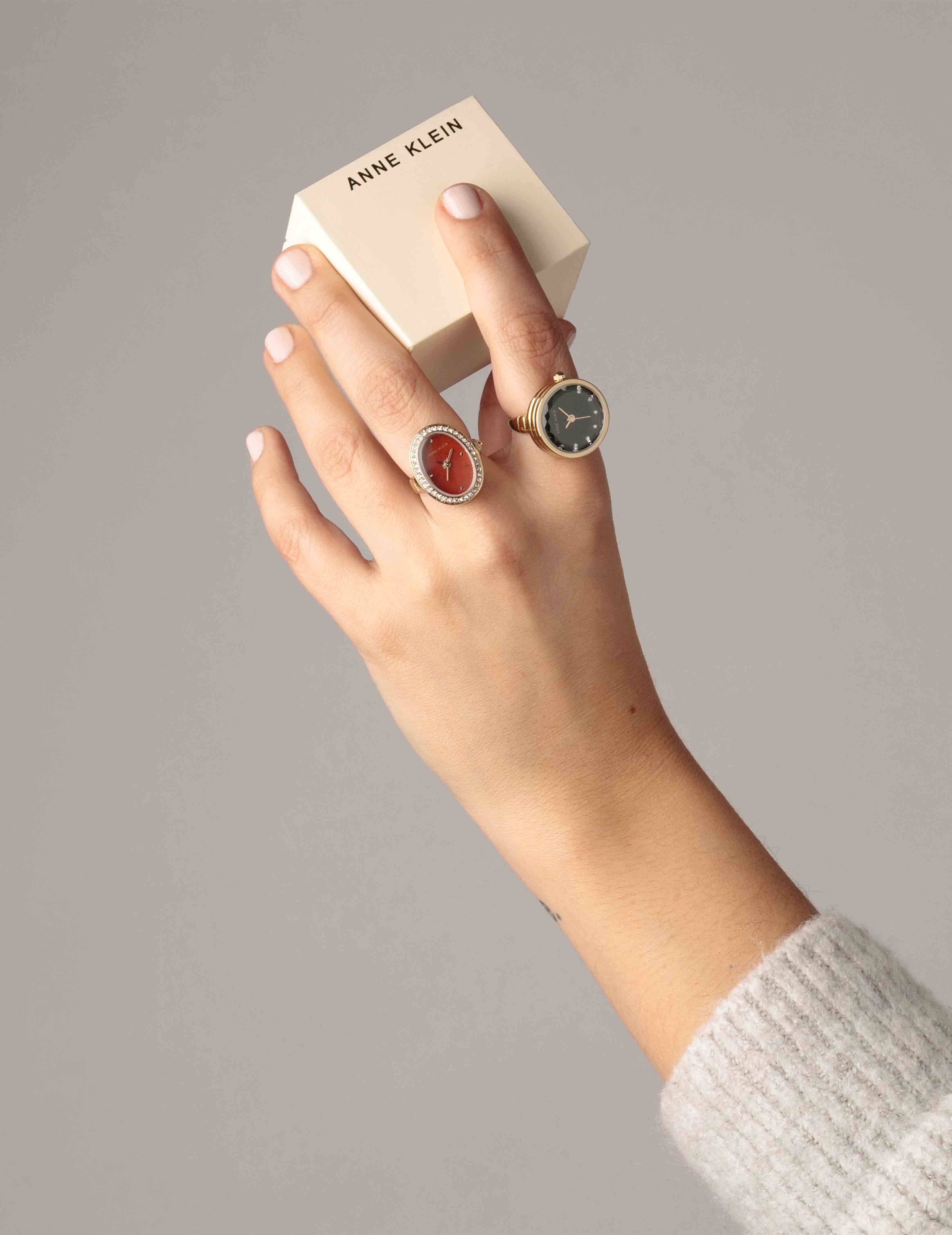 Oval Gemstone Ring Watch