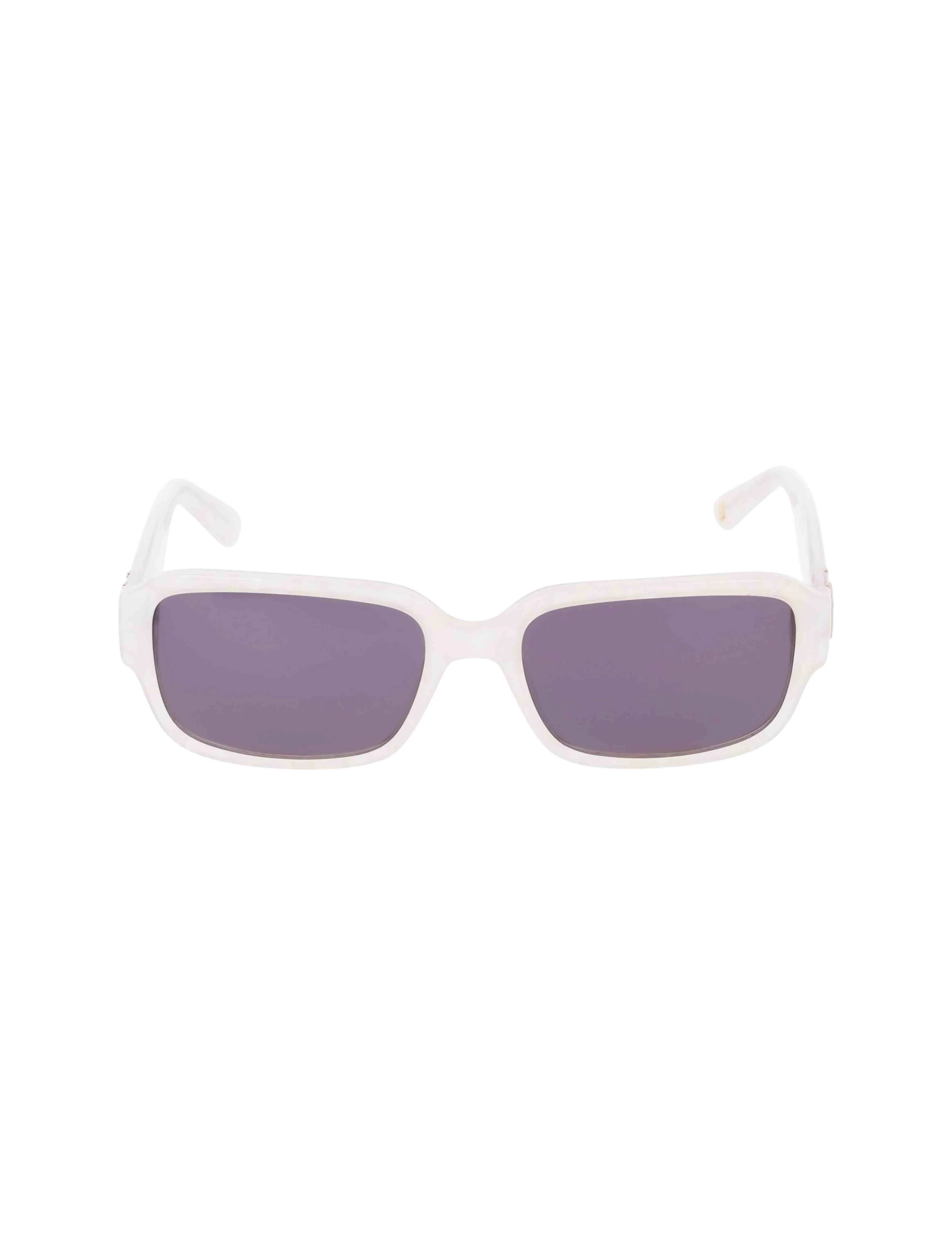Narrow Rectangle Marbleized Sunglasses