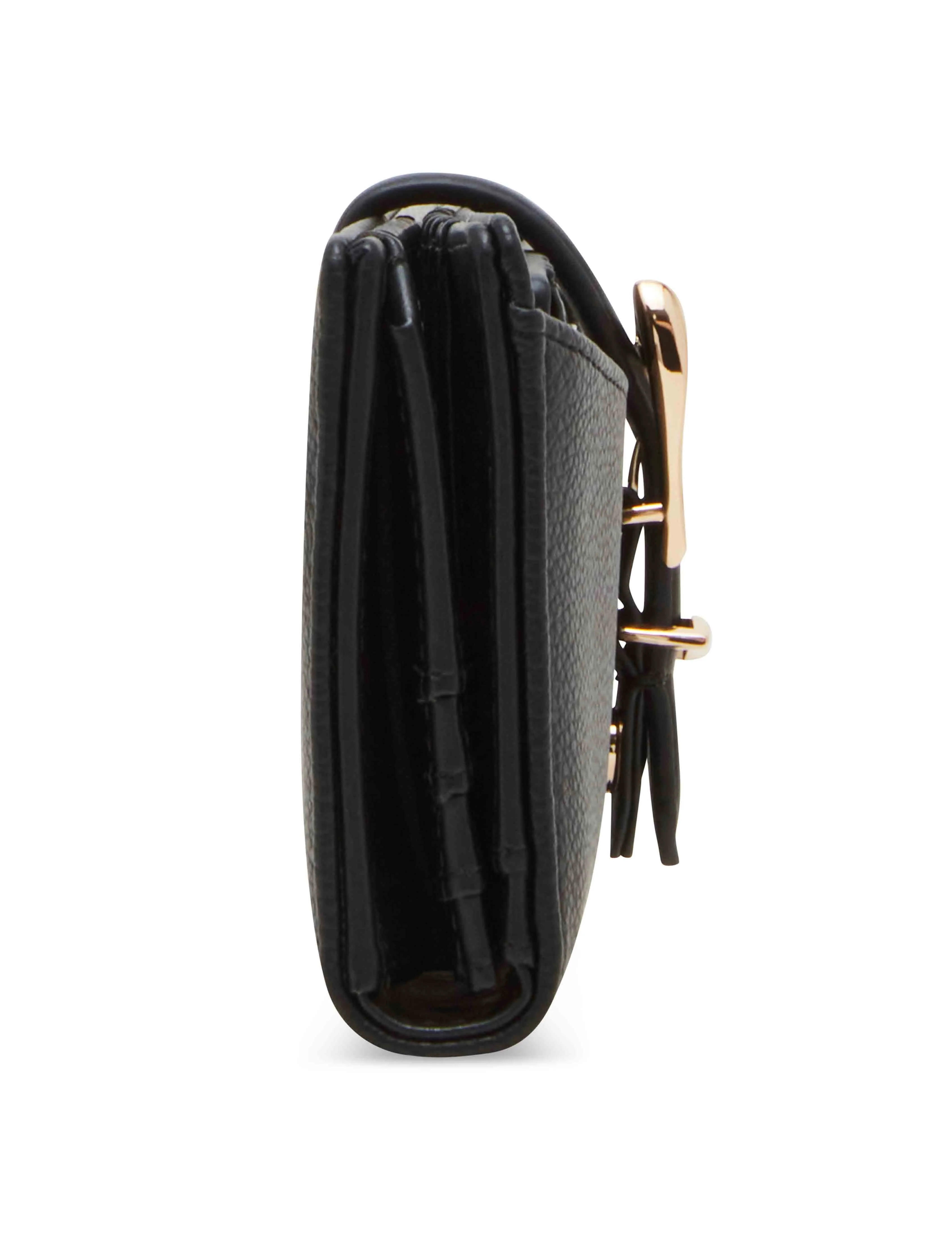 2 Piece Gift Set With Sculpted Buckle Wallet And Removeable Card Organizer