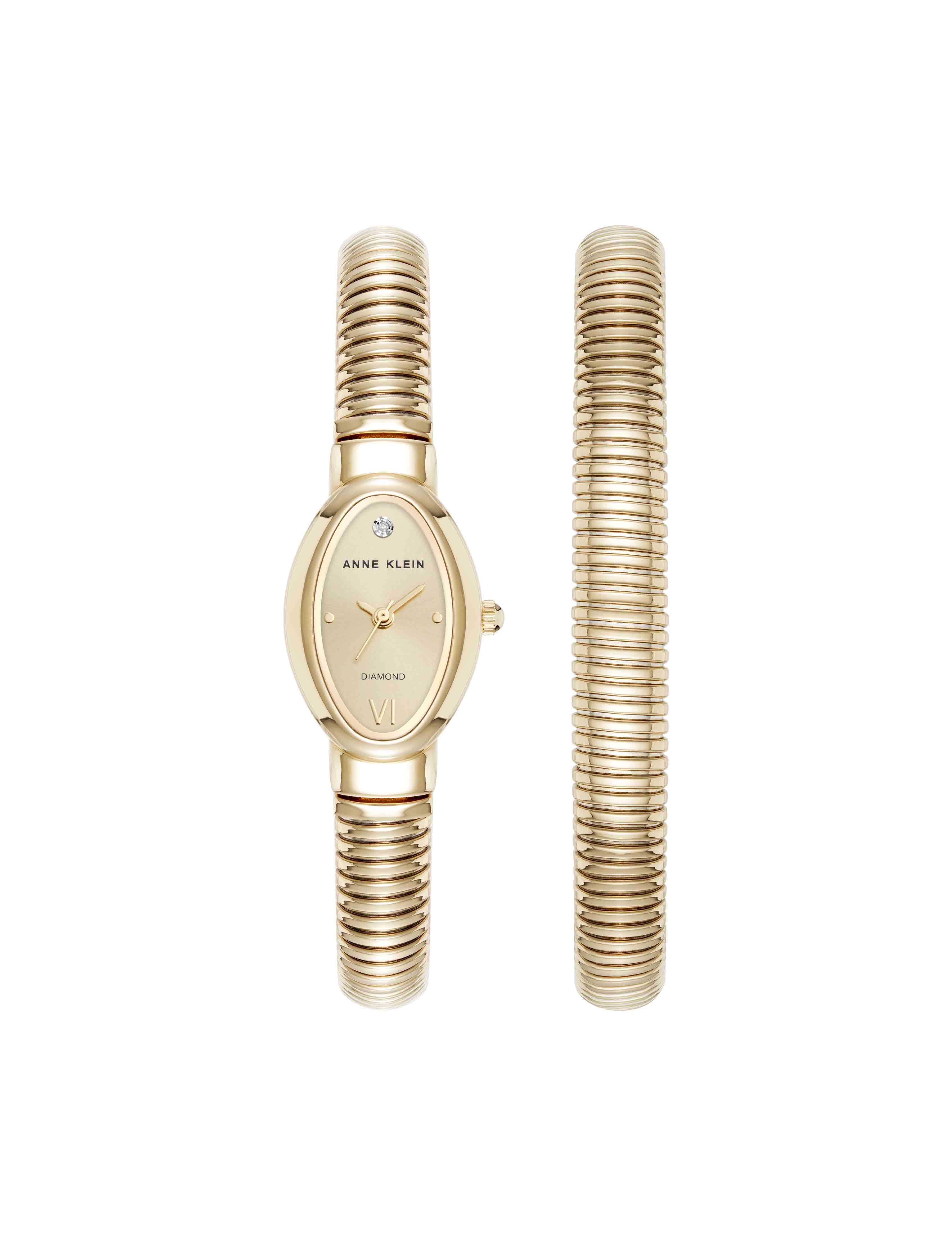 Contemporary Oval Case Watch Set