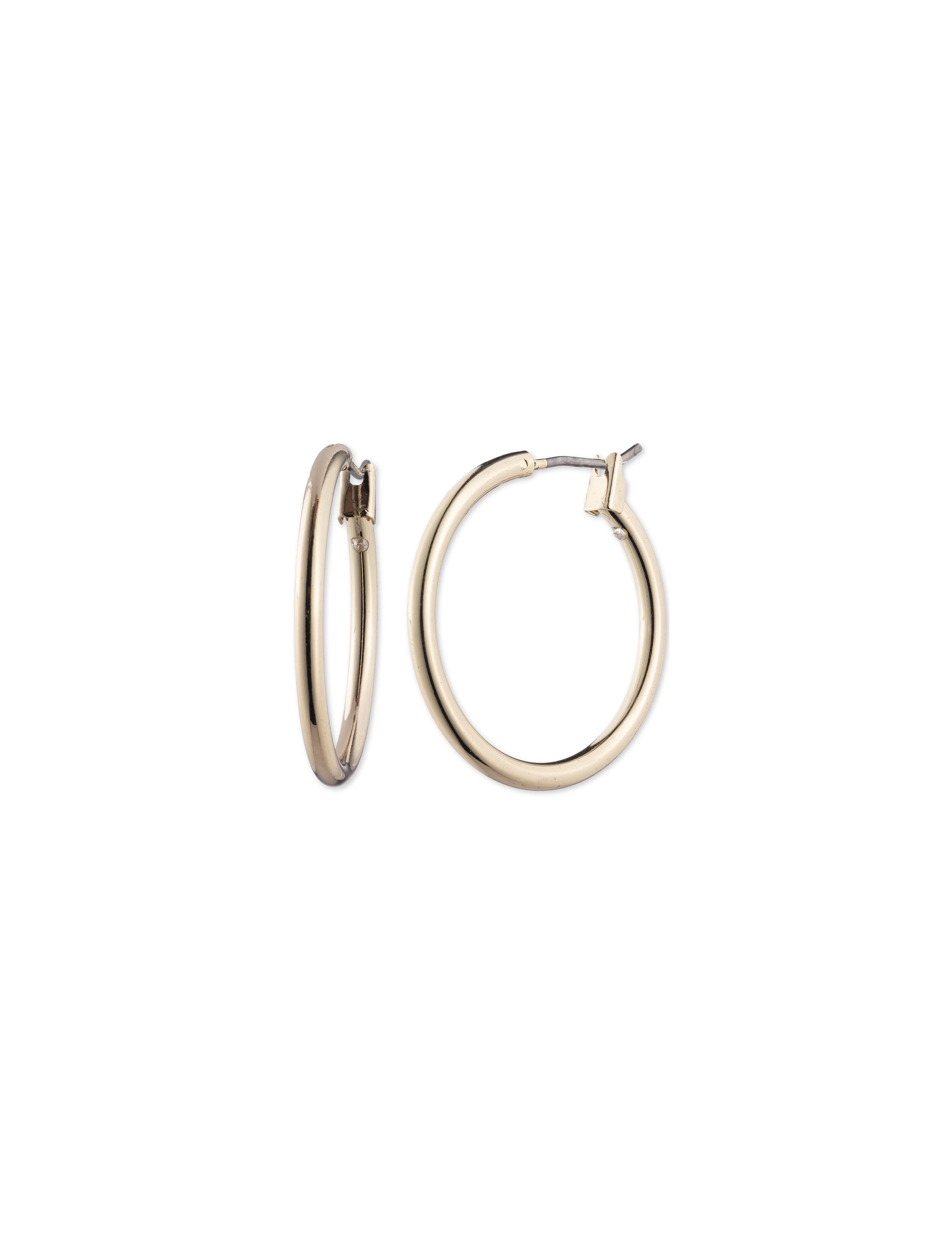 Medium Gold-Tone Hoop Earrings