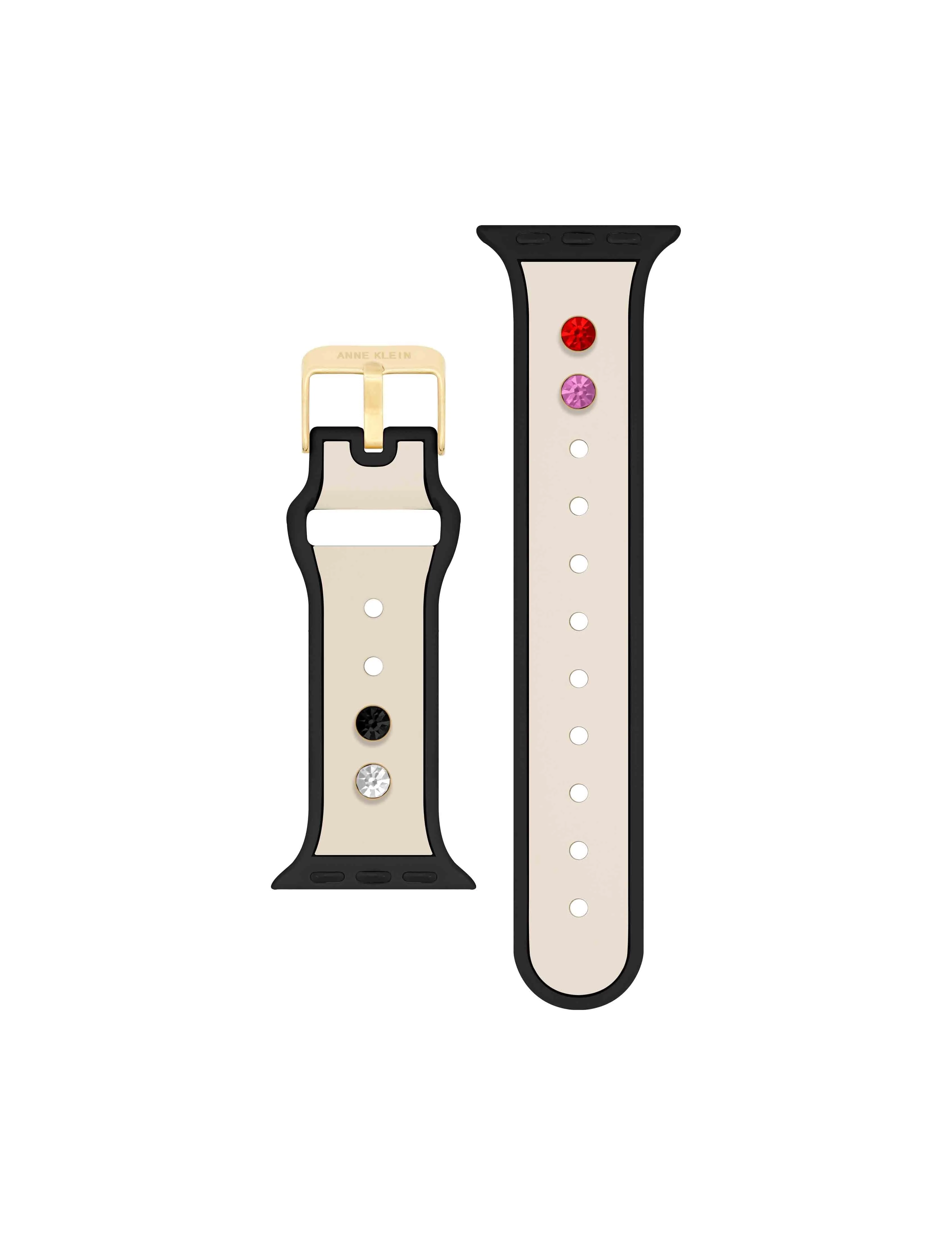 Silicone Band for Apple Watch® with Crystal Charms