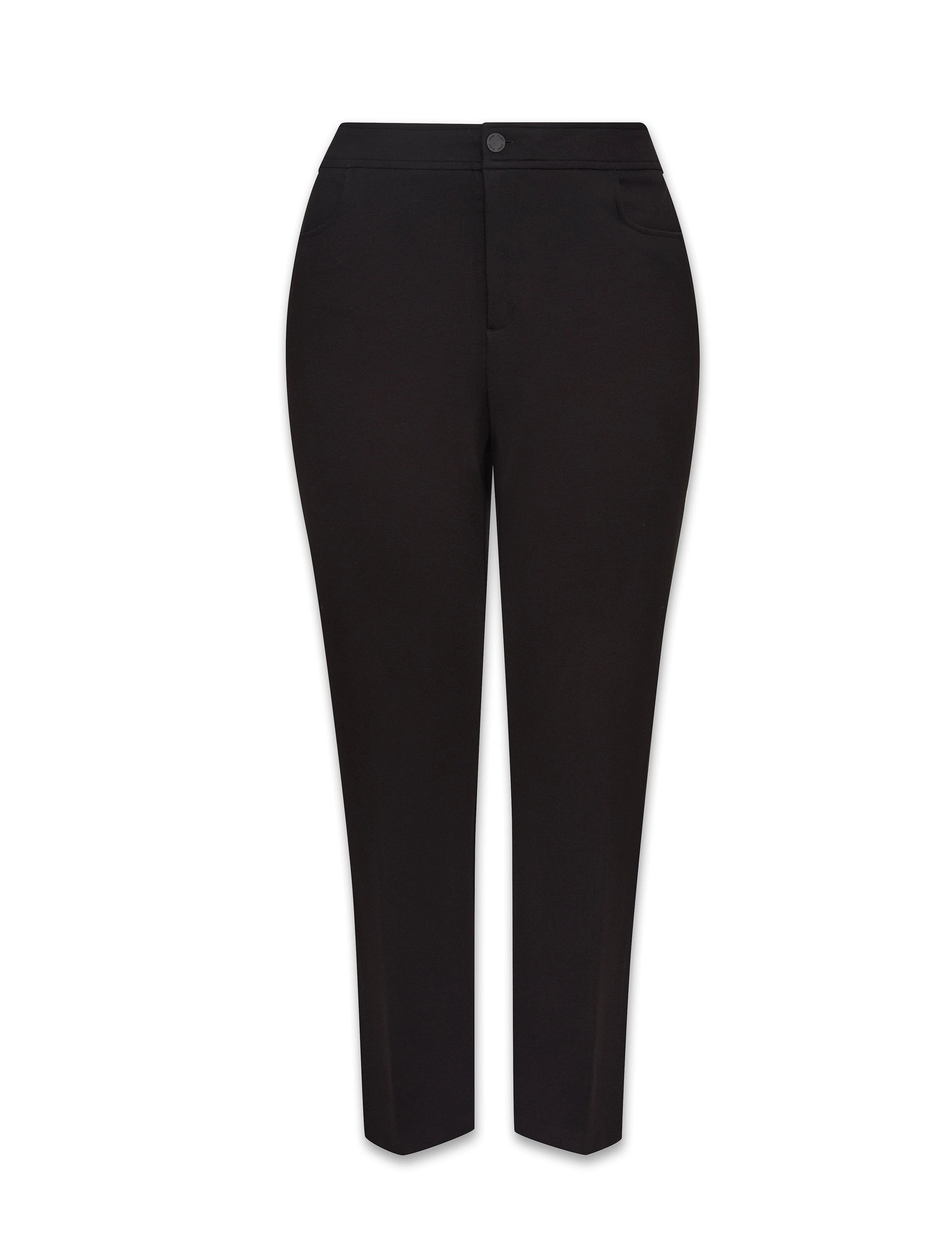 Plus Size Fly Front Bootleg Pant