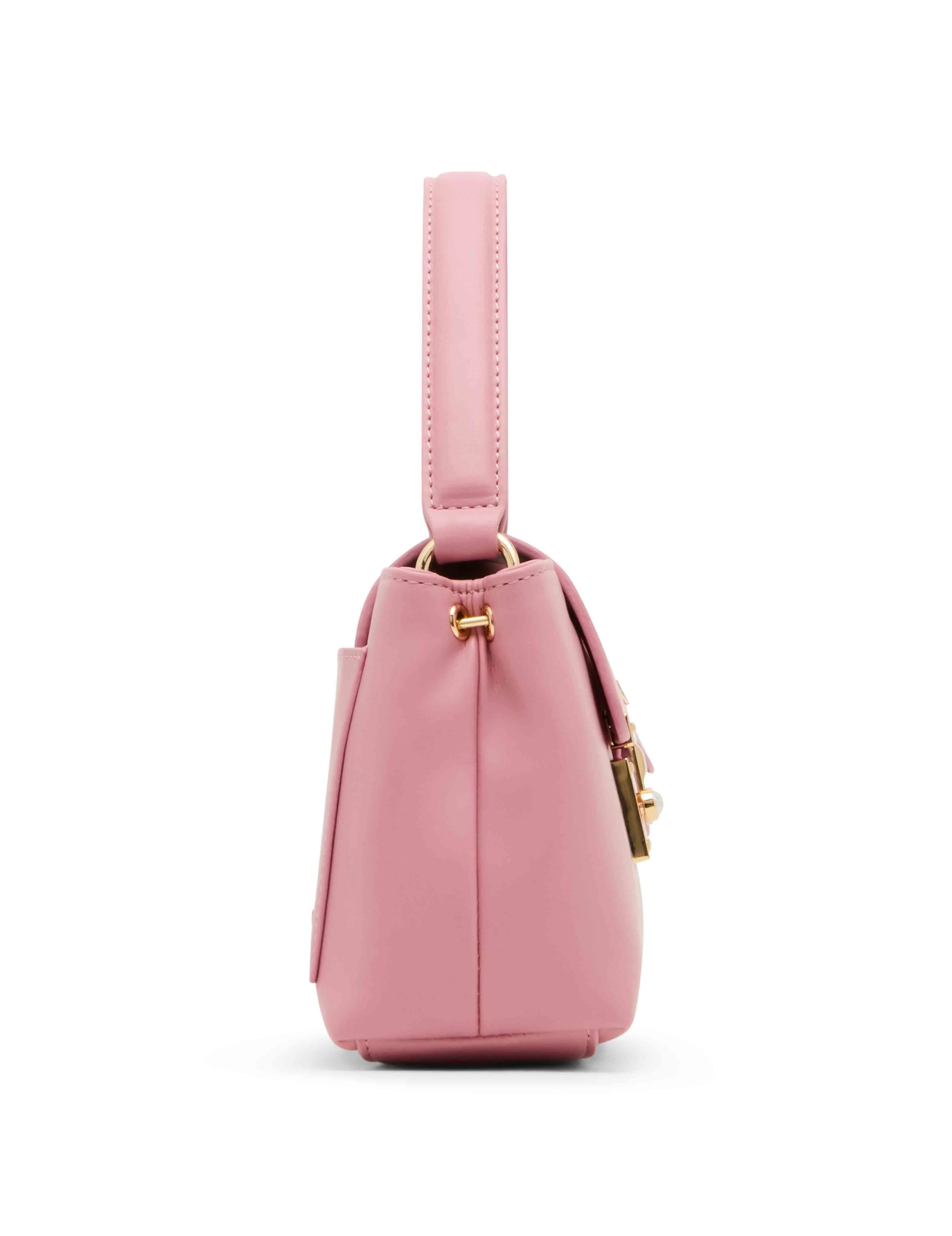 Small Pushlock Satchel With Mirror And Detachable Strap