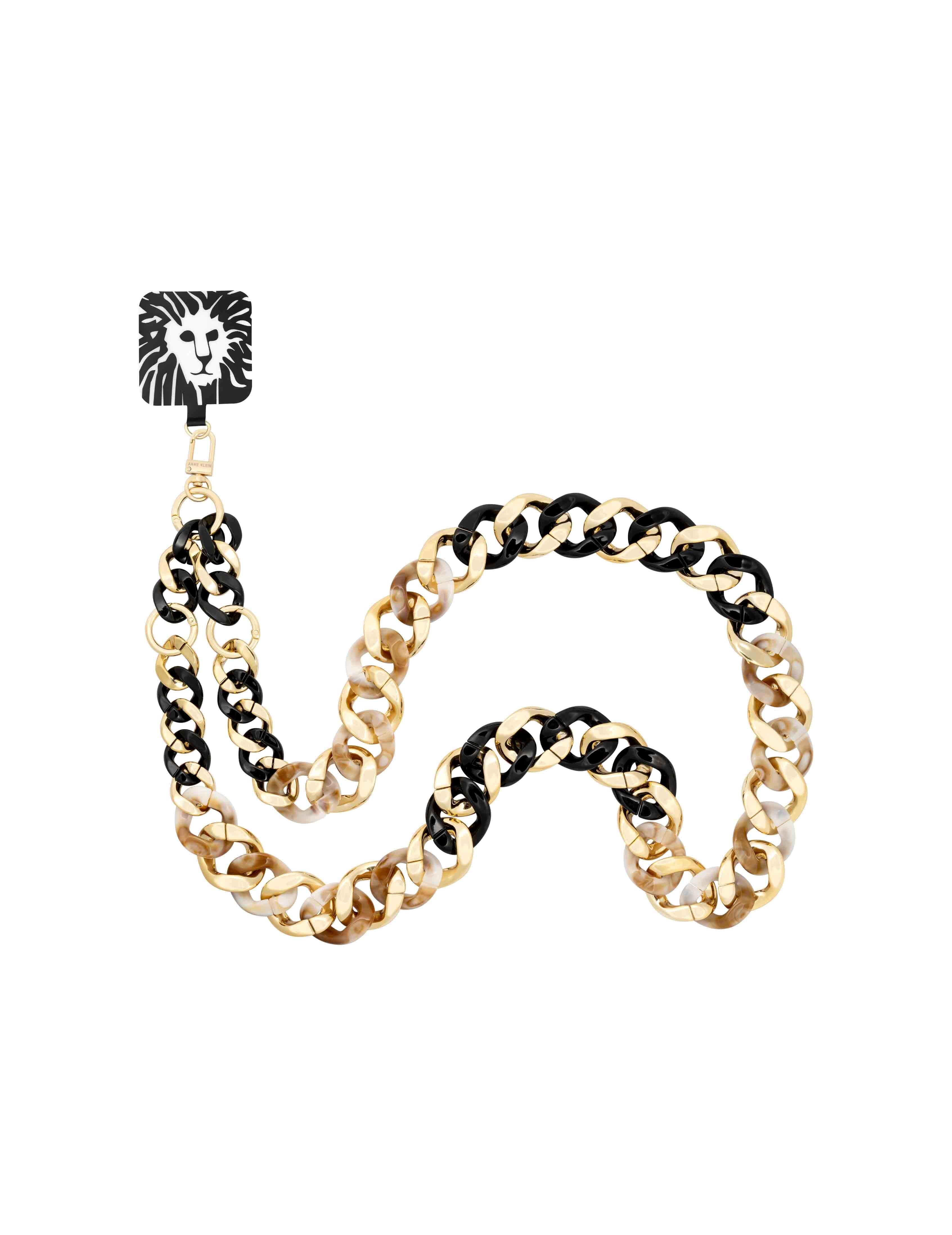 Acetate and Metal Chain Link Crossbody for iPhone®