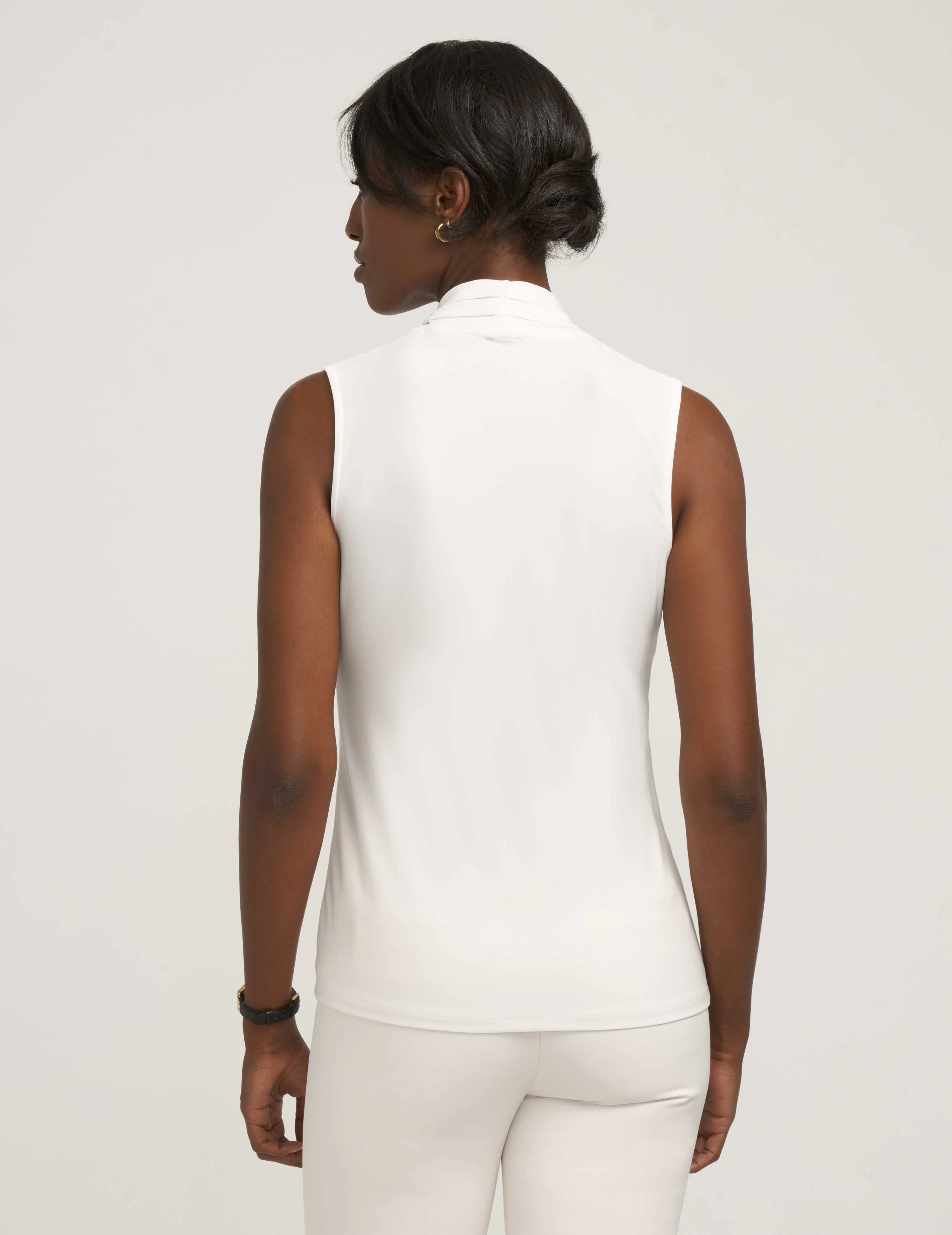 V-Neck Triple Pleat Top