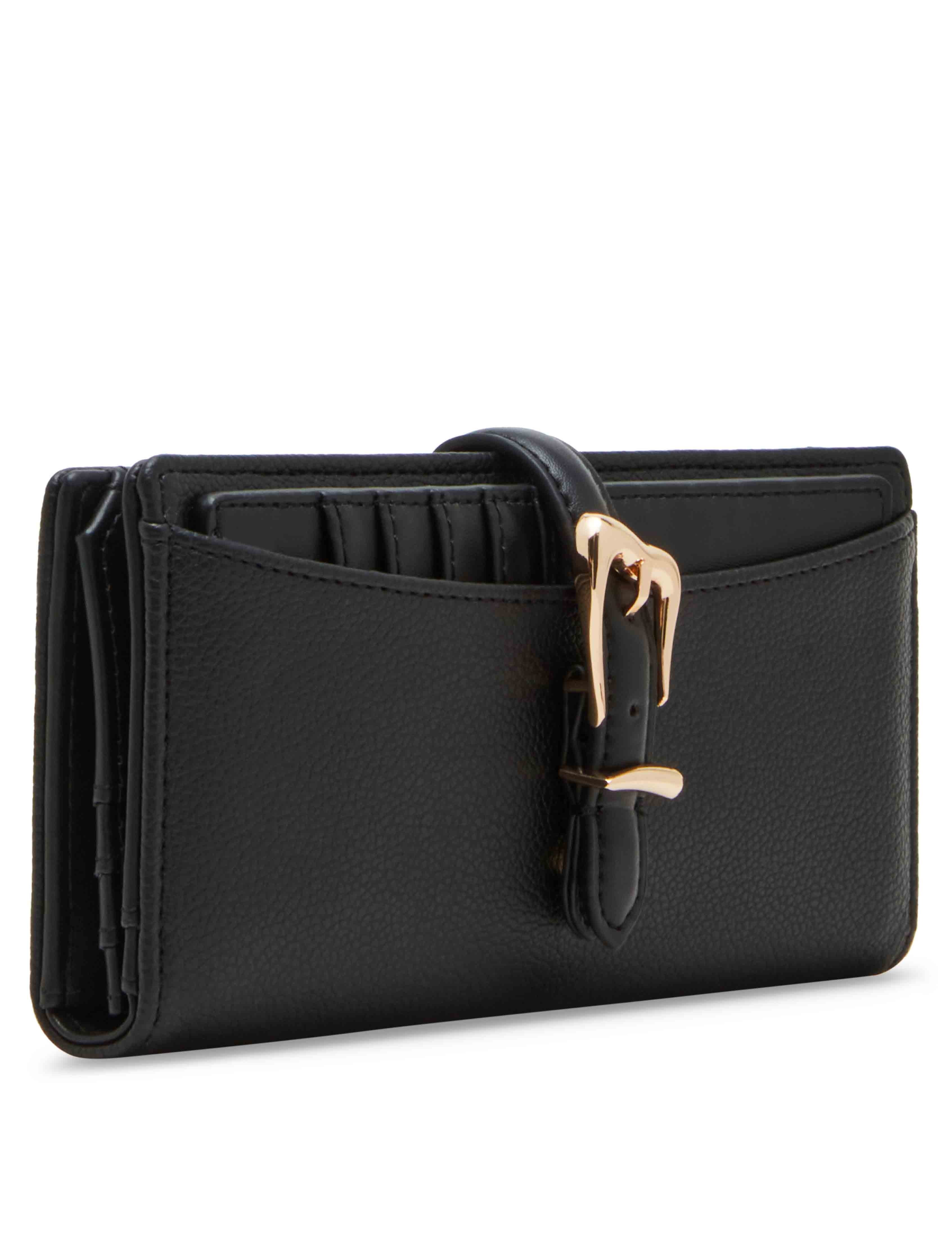 2 Piece Gift Set With Sculpted Buckle Wallet And Removeable Card Organizer