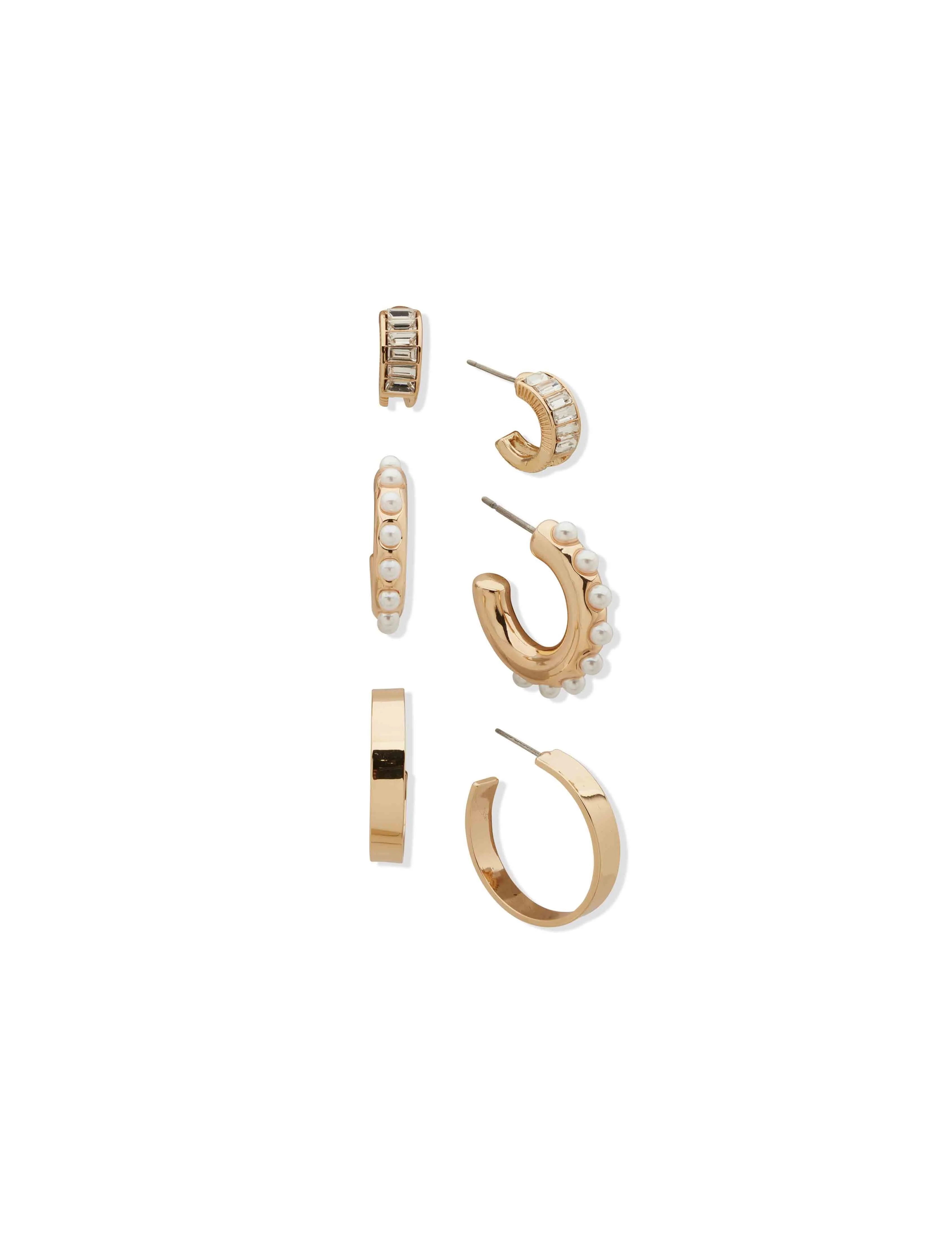 Pearl & Crystal Trio Earring