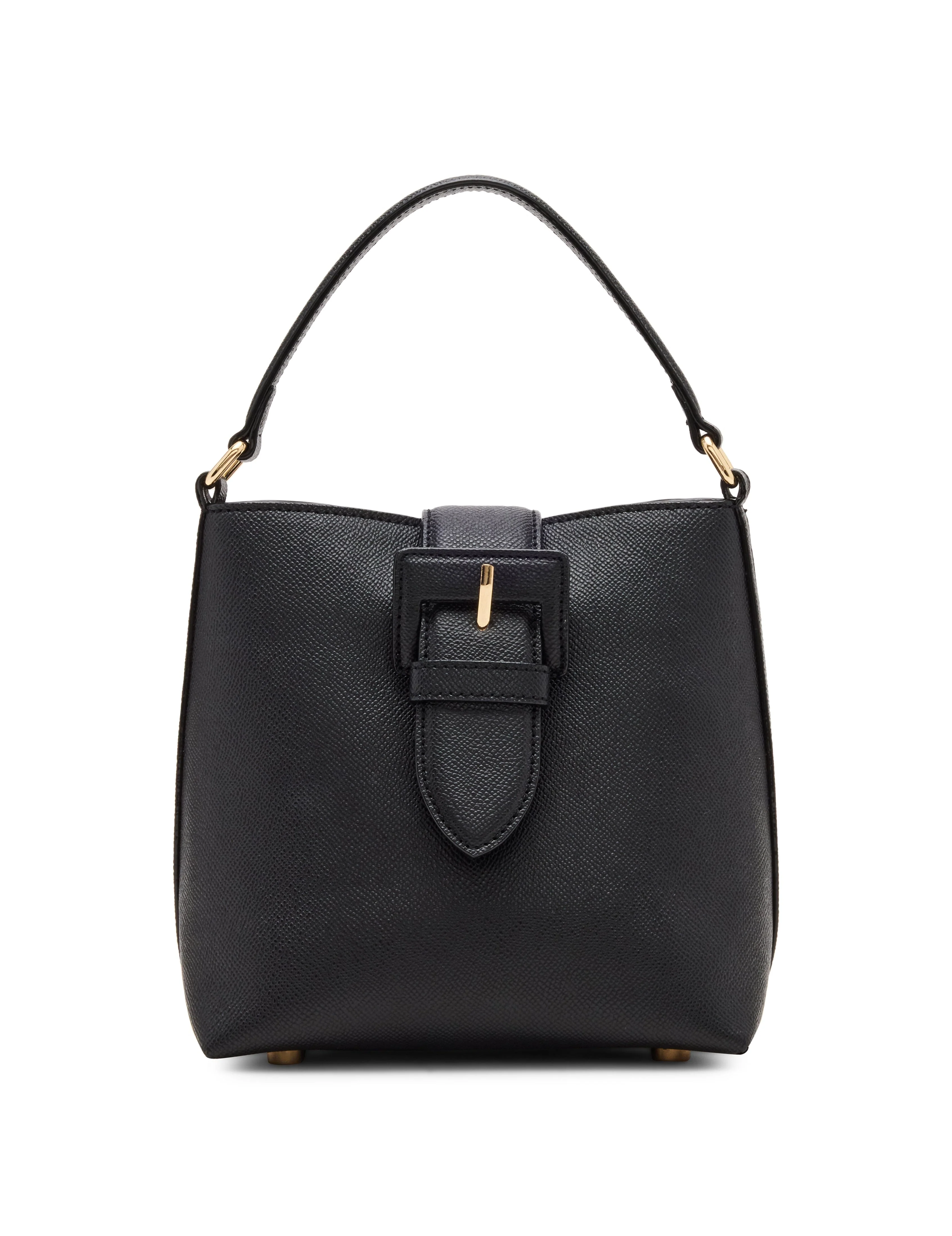 Small Sculpted Buckle Bucket with Convertible Strap