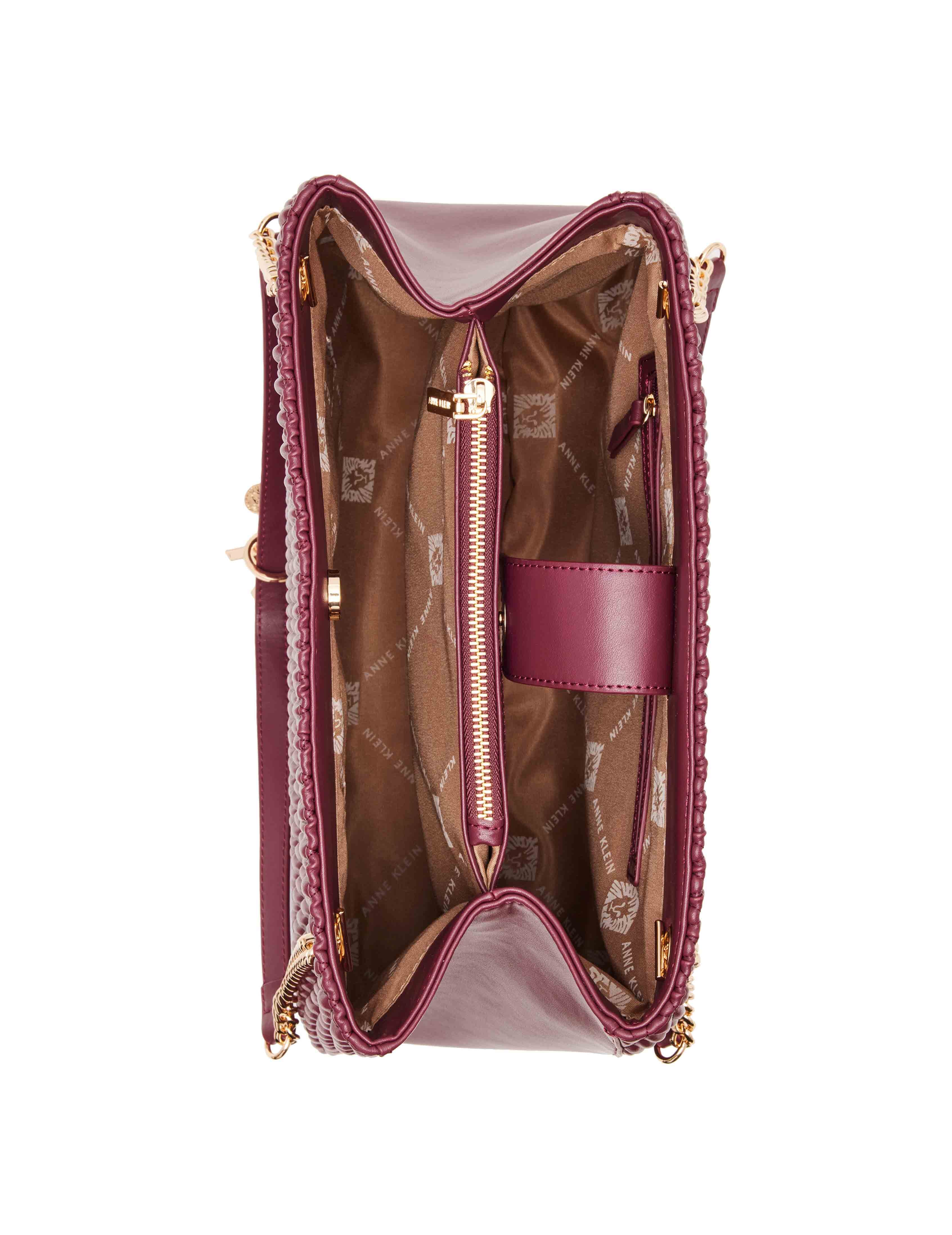 East West ruched Tote with chain straps