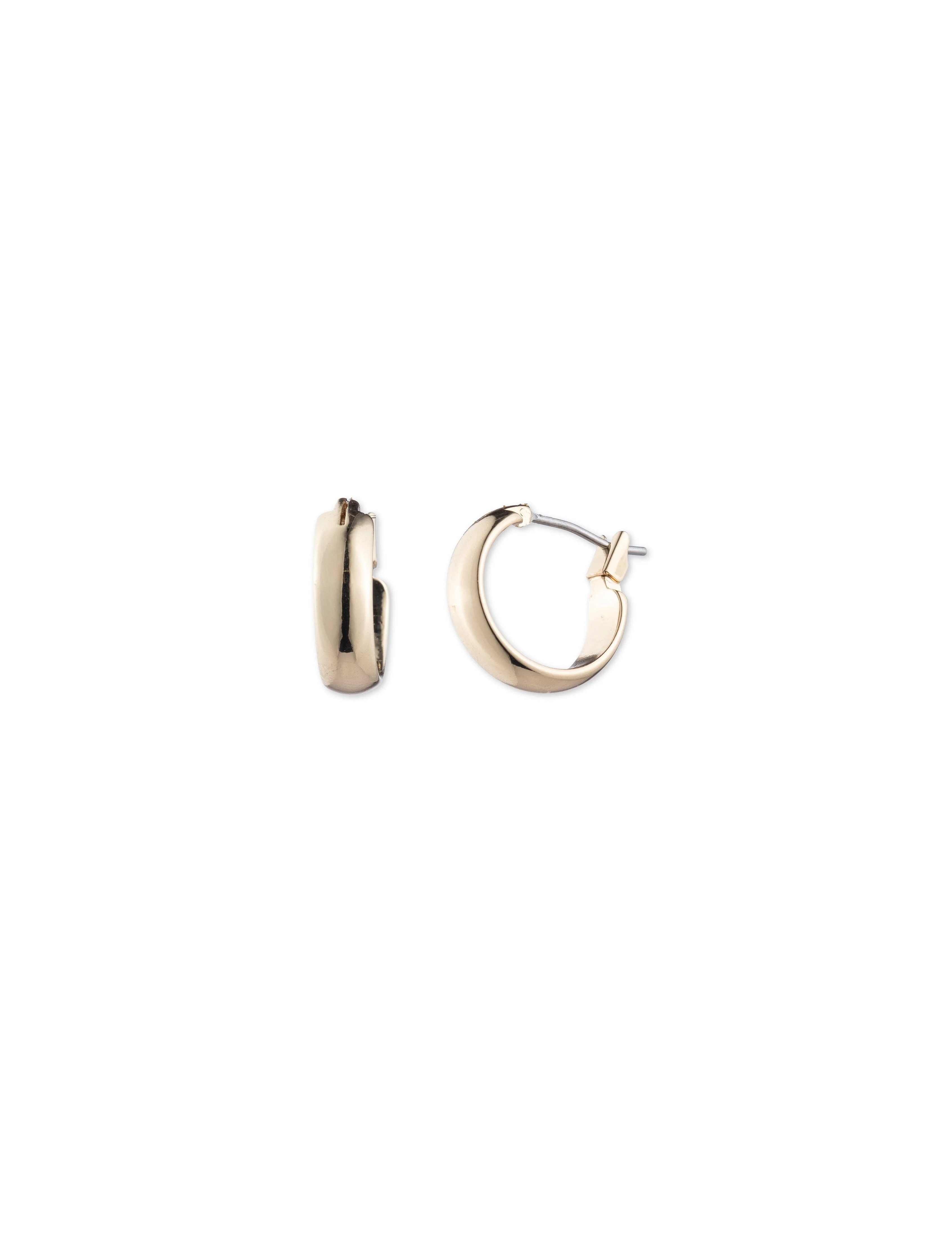 Mini Hoop Gold-Tone Earrings