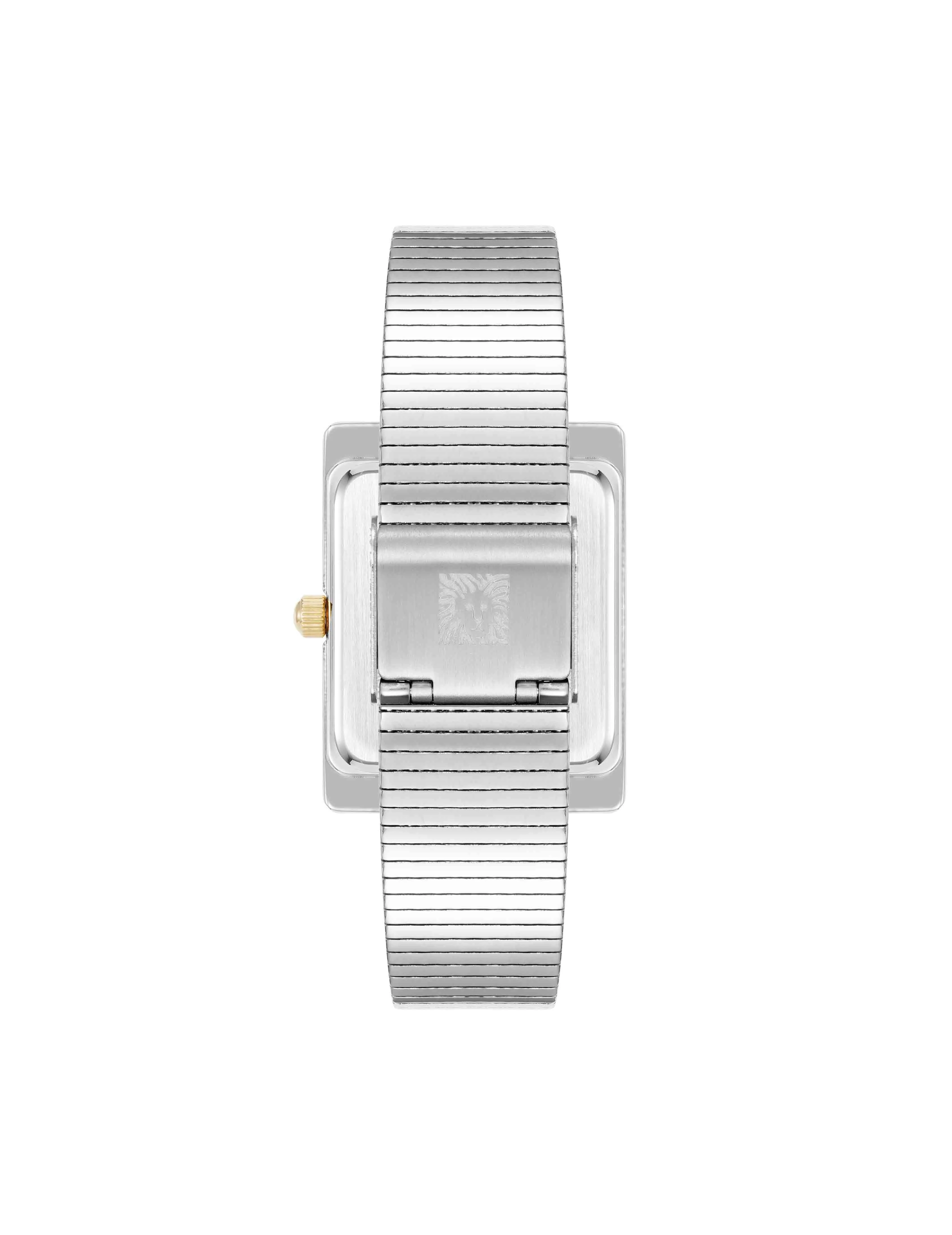 Modern Rectangular Stainless Steel Bracelet Watch