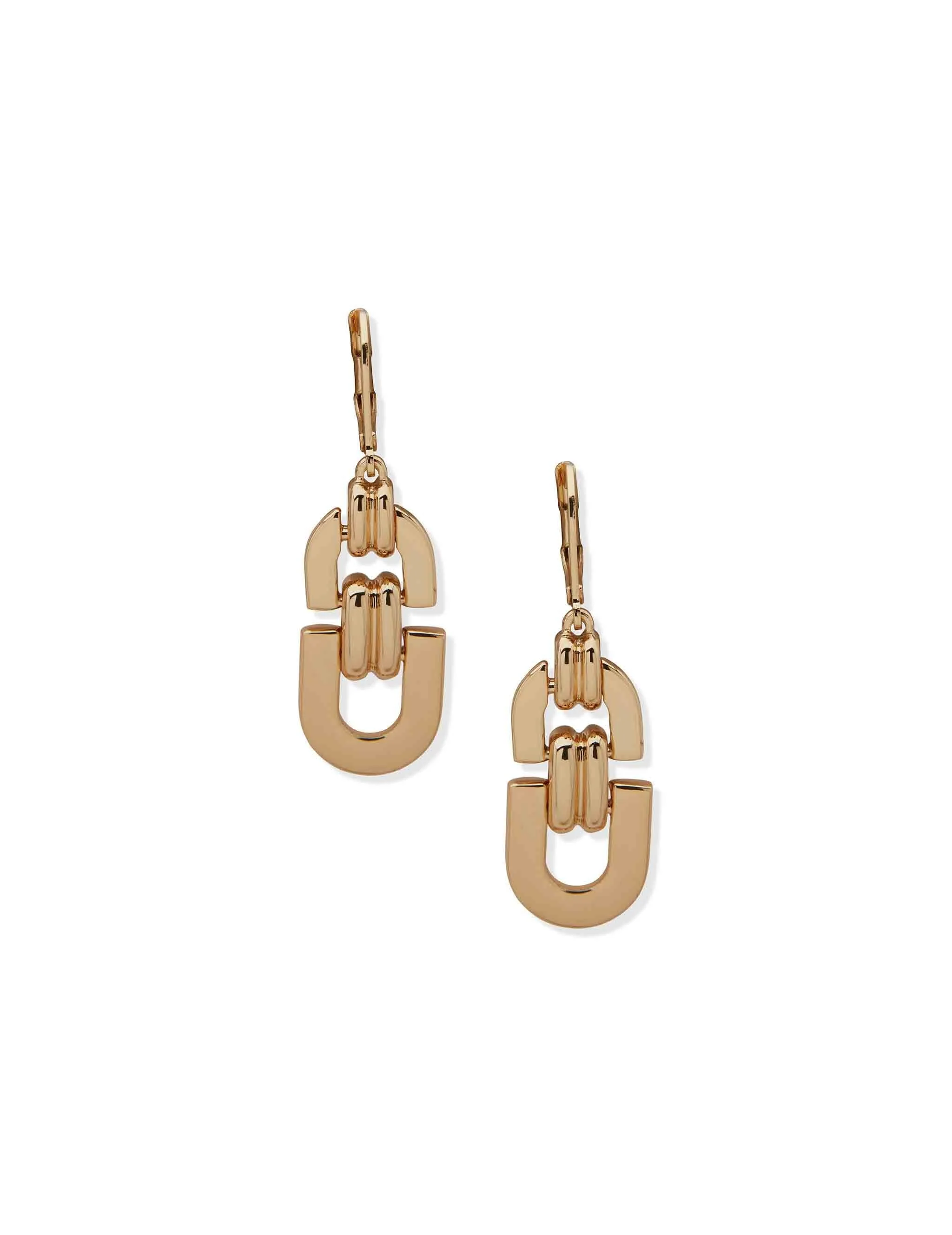 Linked Chain Pierced Hoop Earrings (Generic)