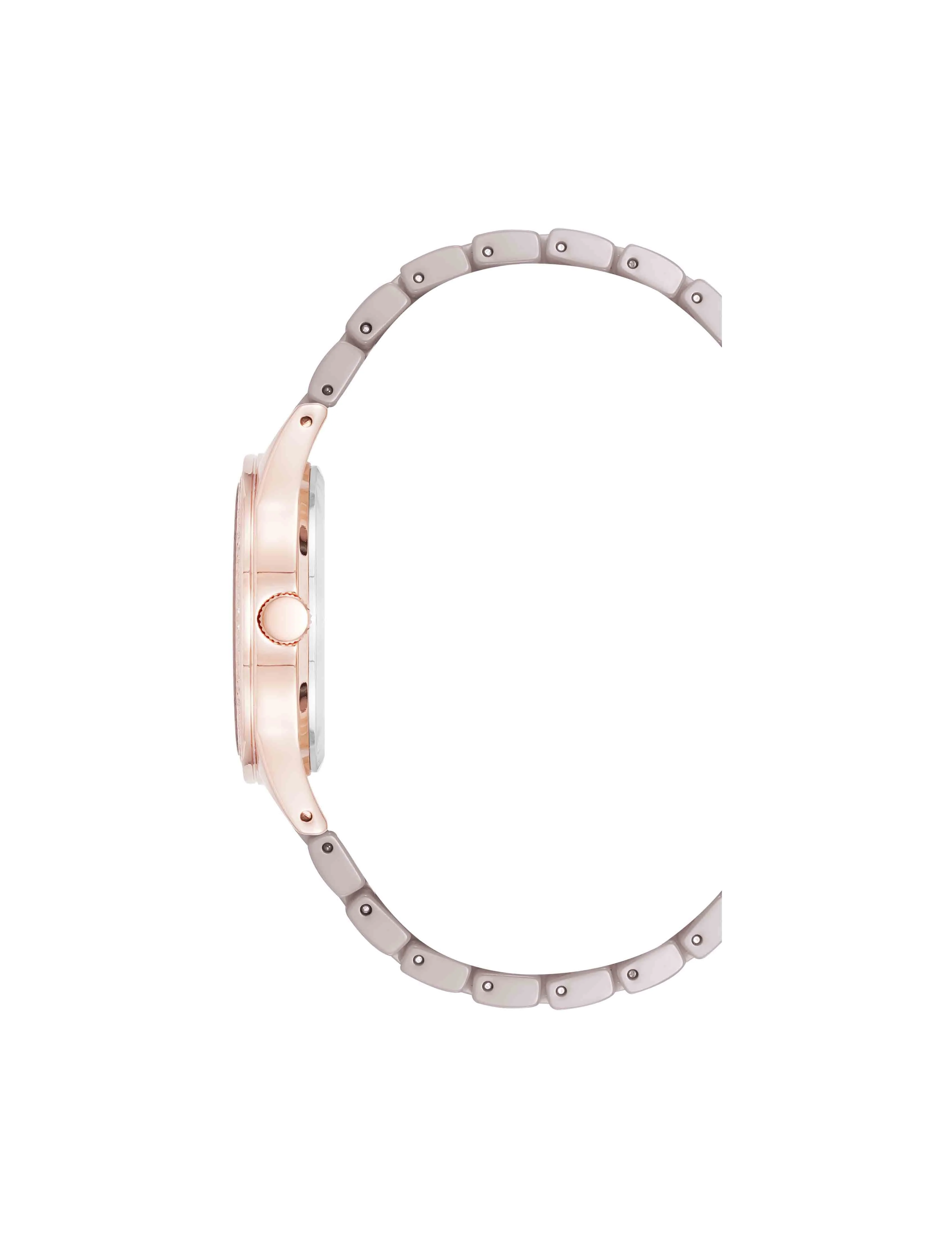 Ceramic Bracelet Floral Dial Watch