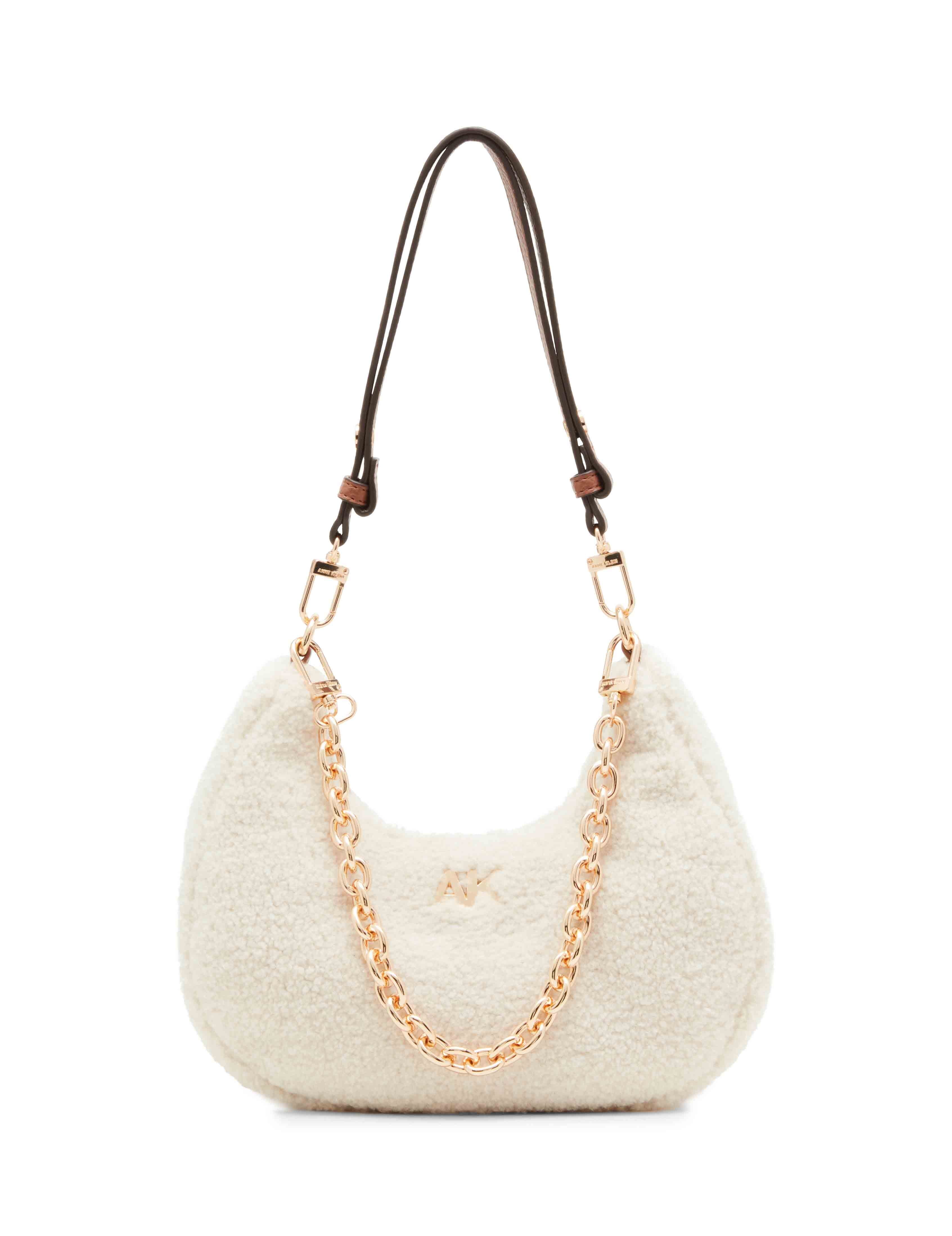 All Over Sherpa Crescent Shoulder Bag