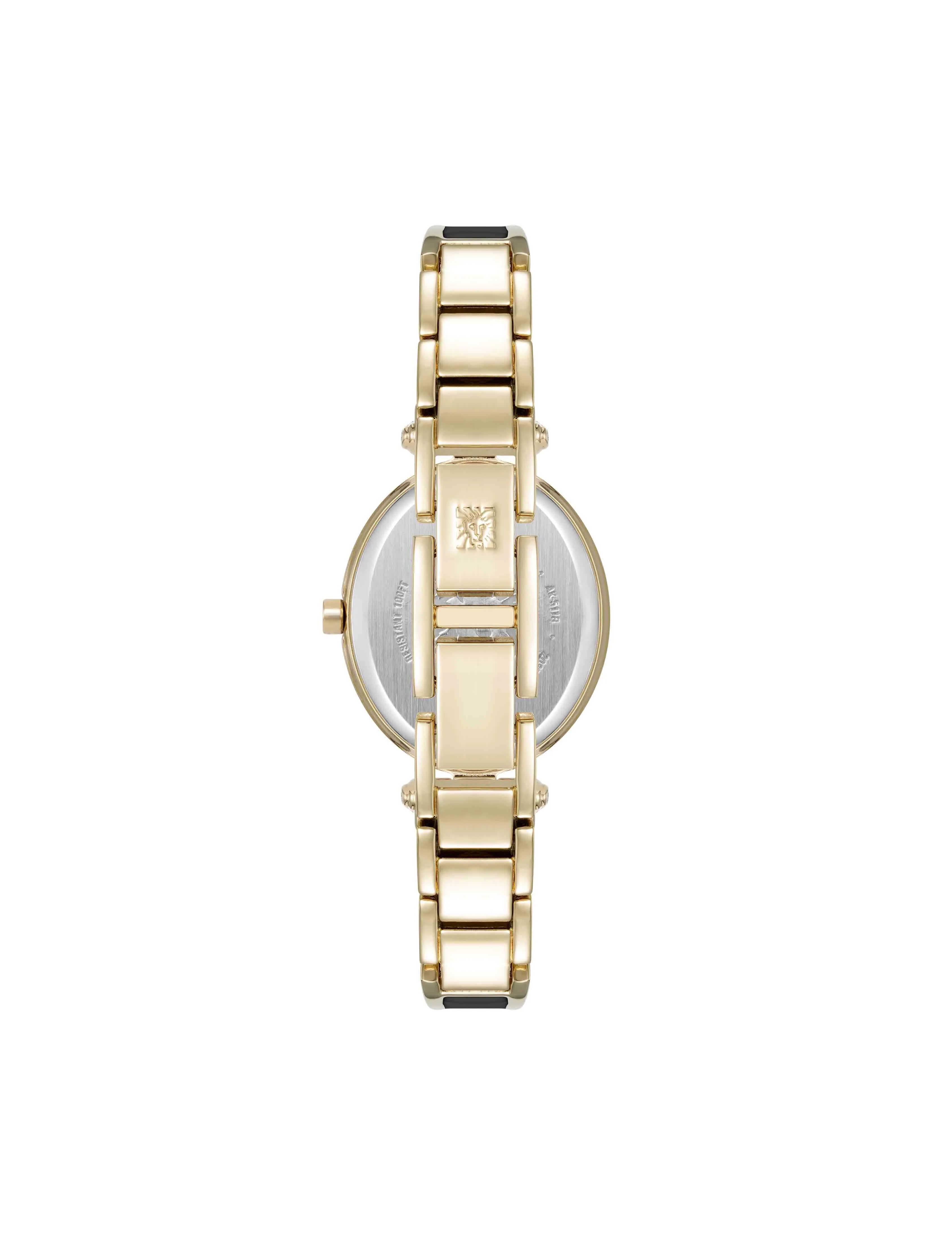 Oval Diamond Accented Bangle Watch