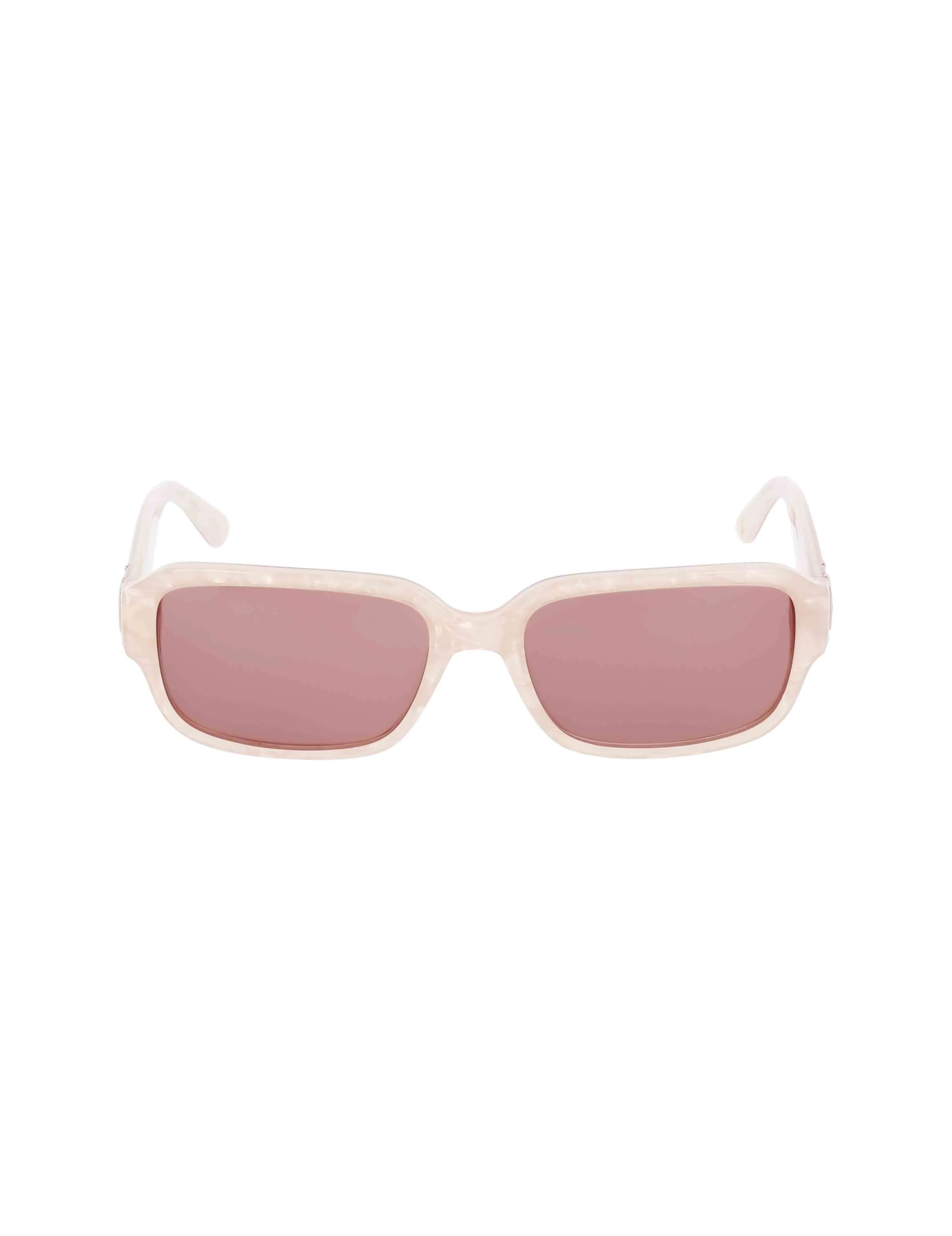 Narrow Rectangle Marbleized Sunglasses