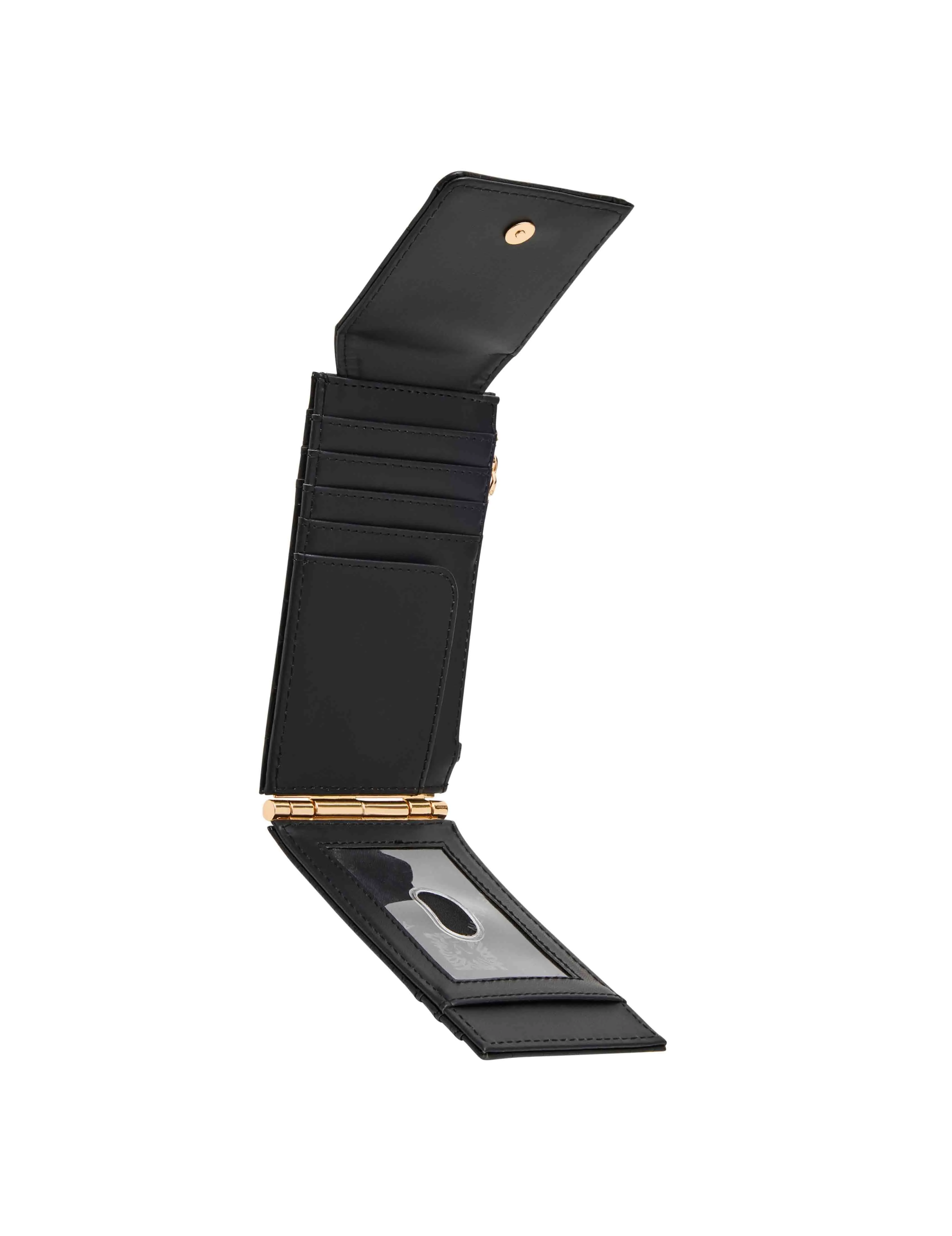 Embossed Crocodile Flap Wallet