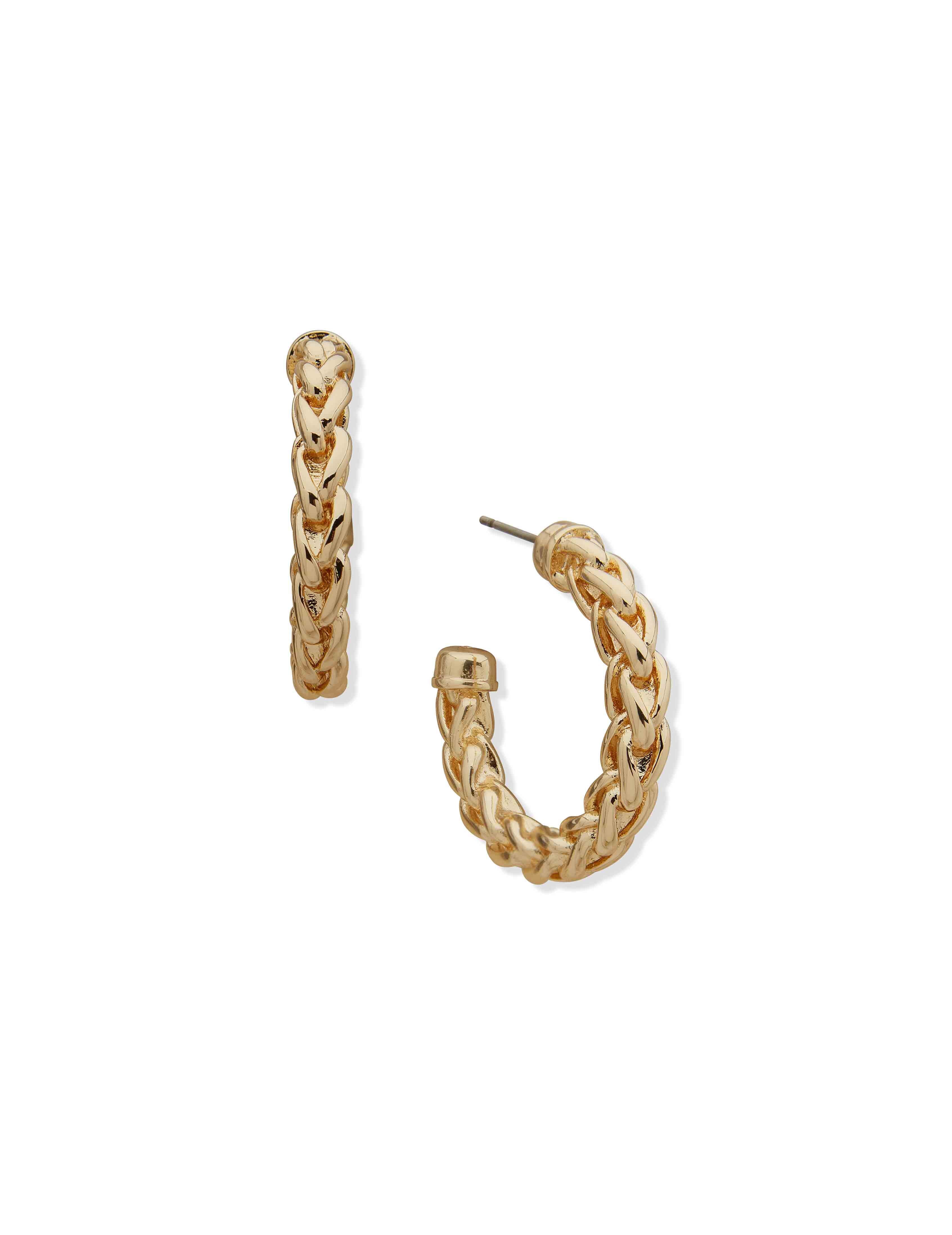 Woven Chain Hoop Earring