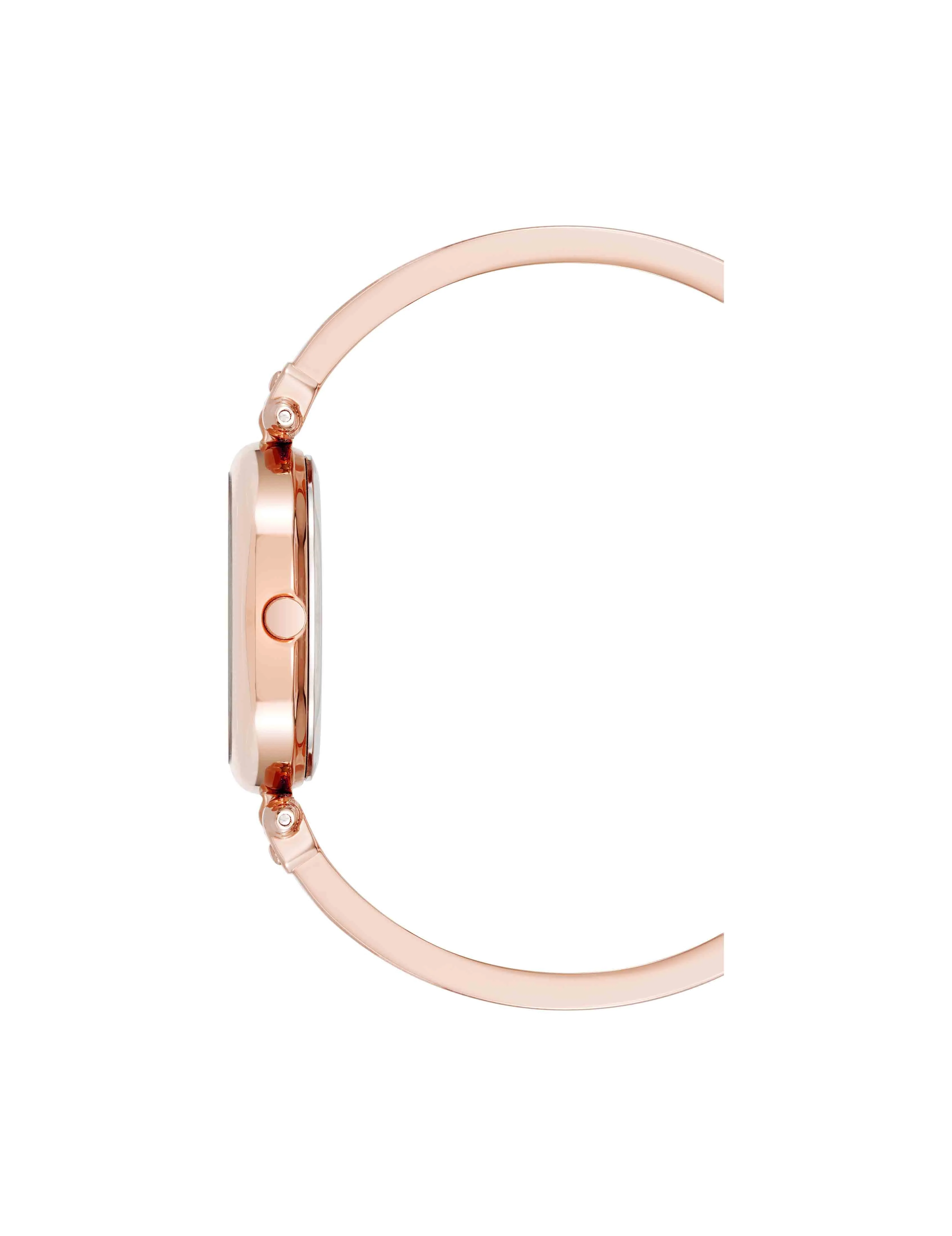 Oval Diamond Accented Bangle Watch