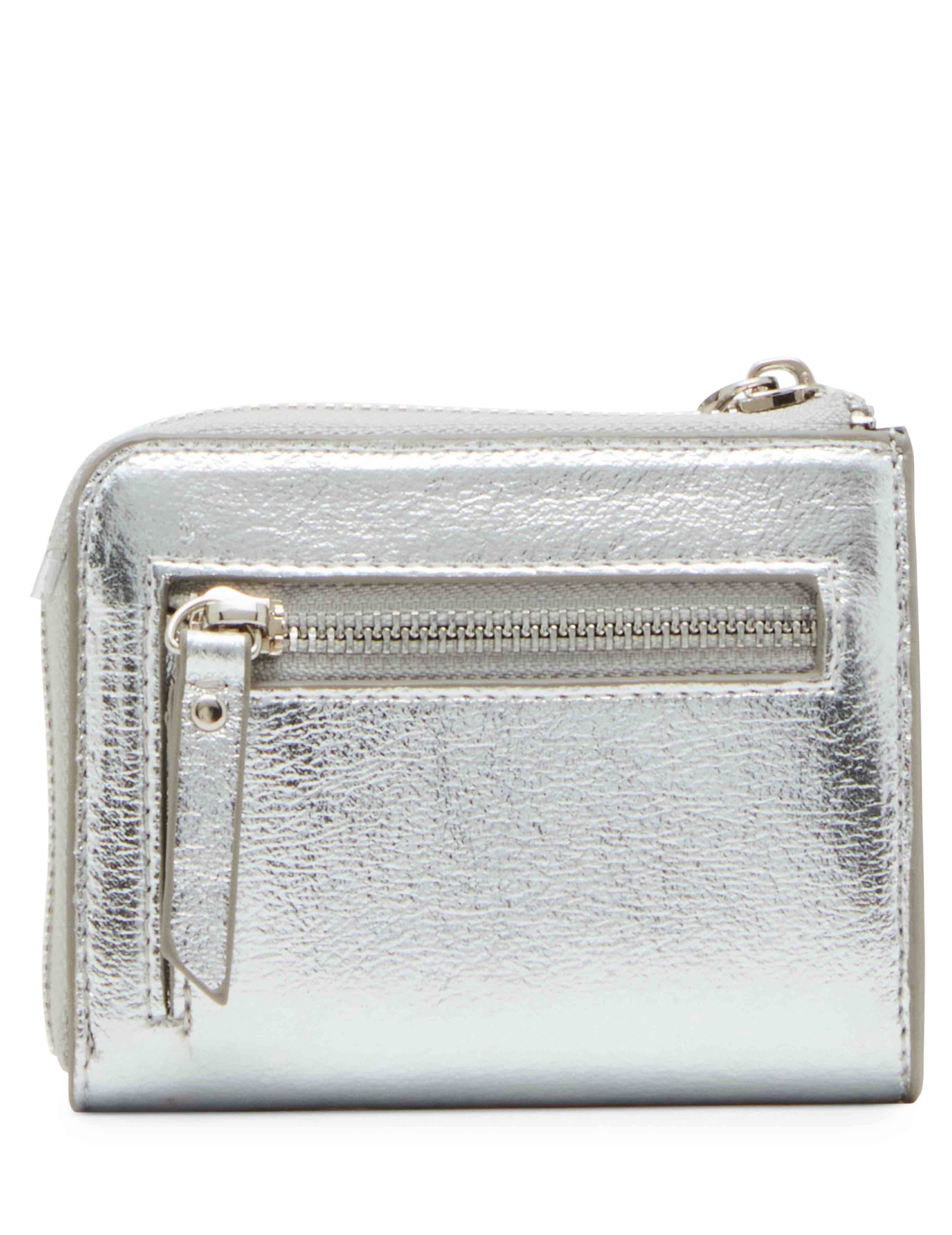 2 Piece Envelope Flap Curved Wallet With Rhinestones