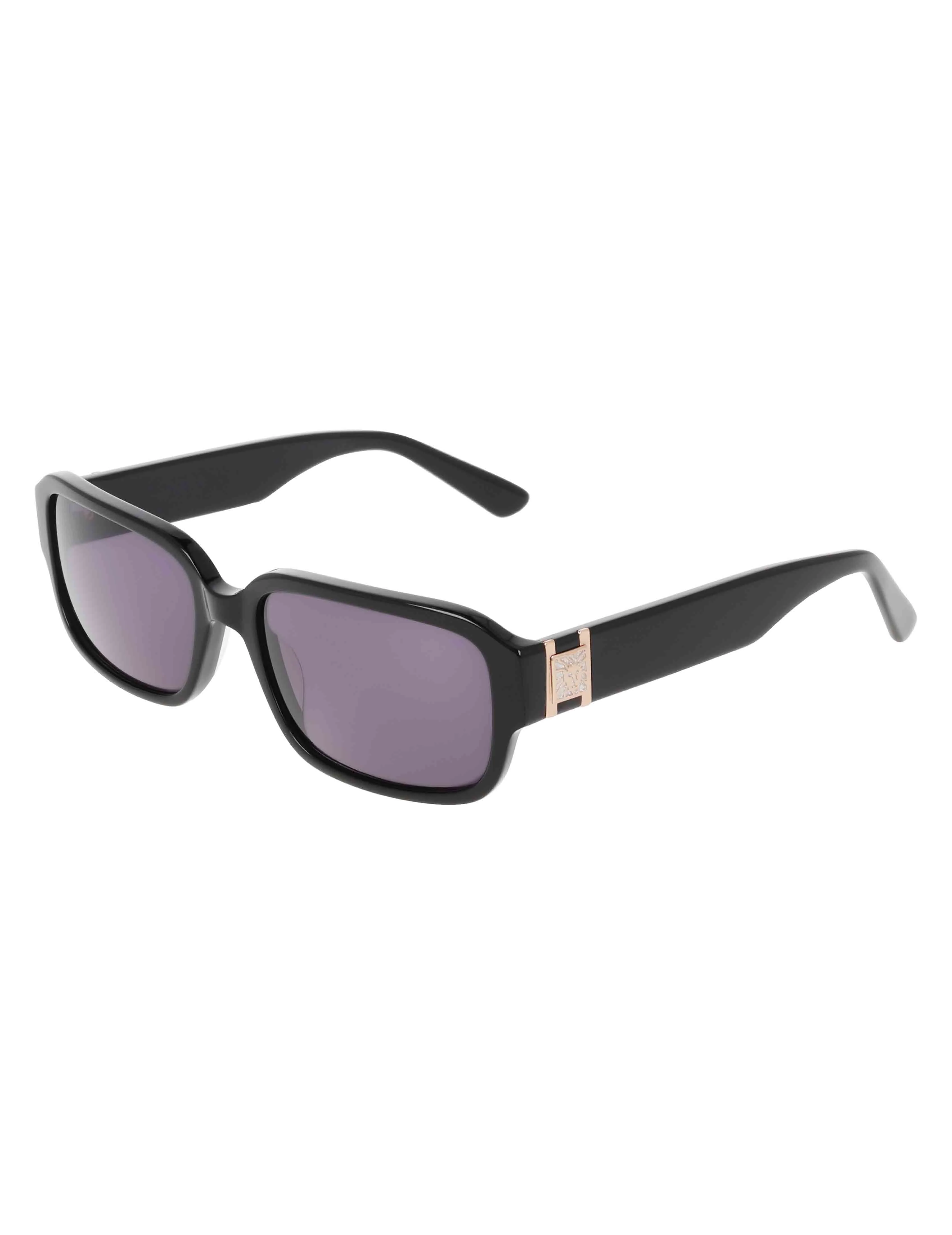 Narrow Rectangle Marbleized Sunglasses