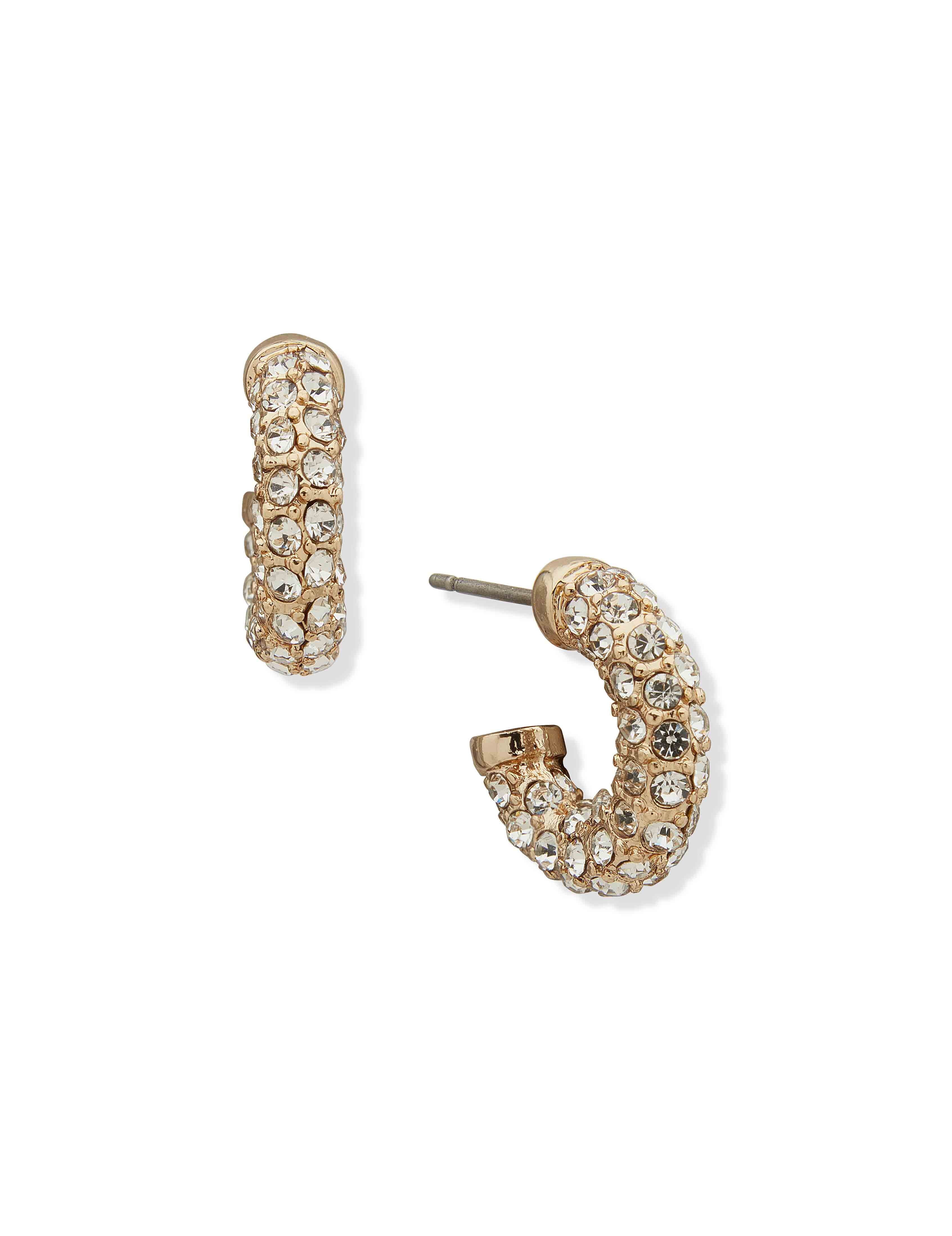 Pave Huggie Hoop Earring