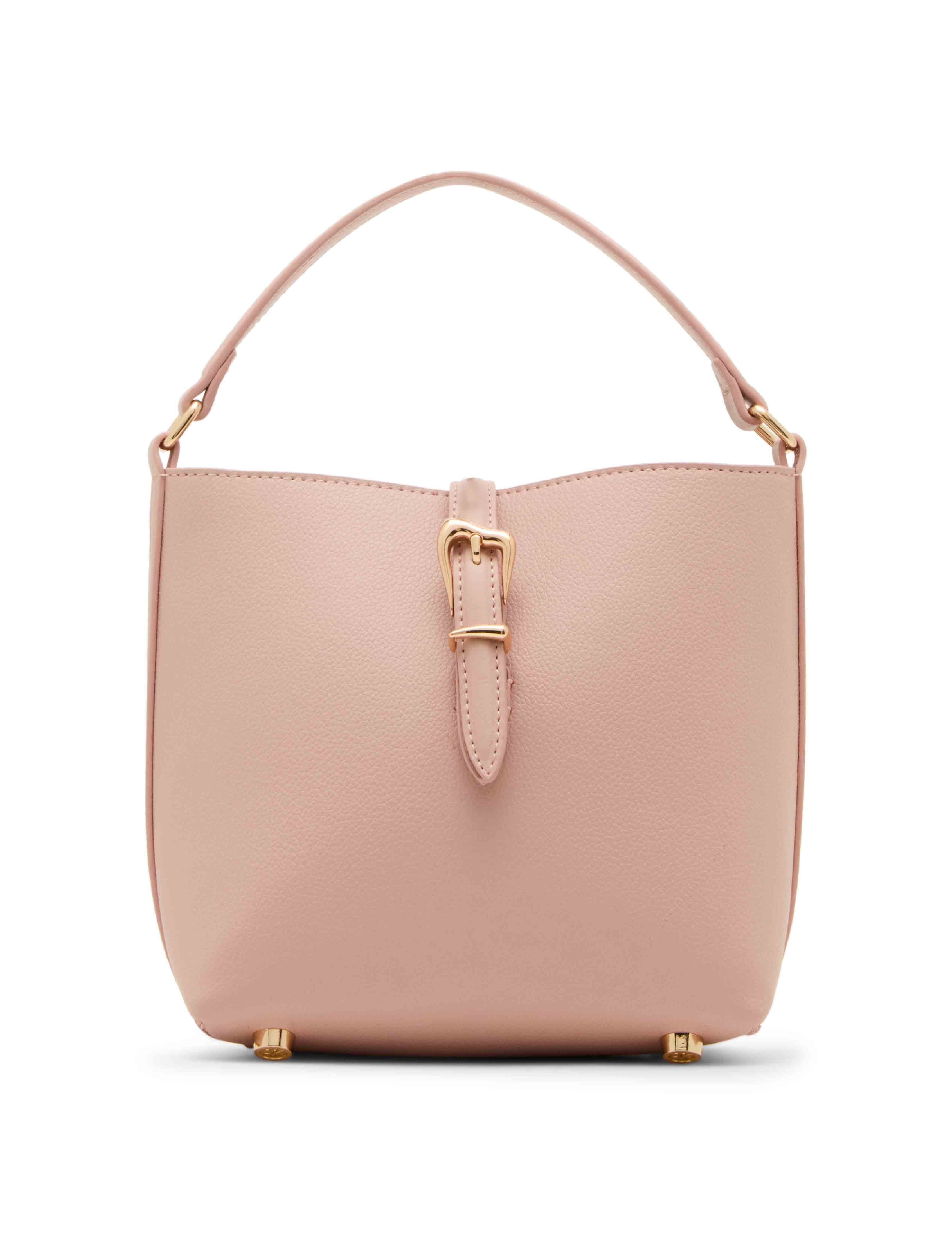 Small Sculpted Buckle Bucket with Convertible Strap