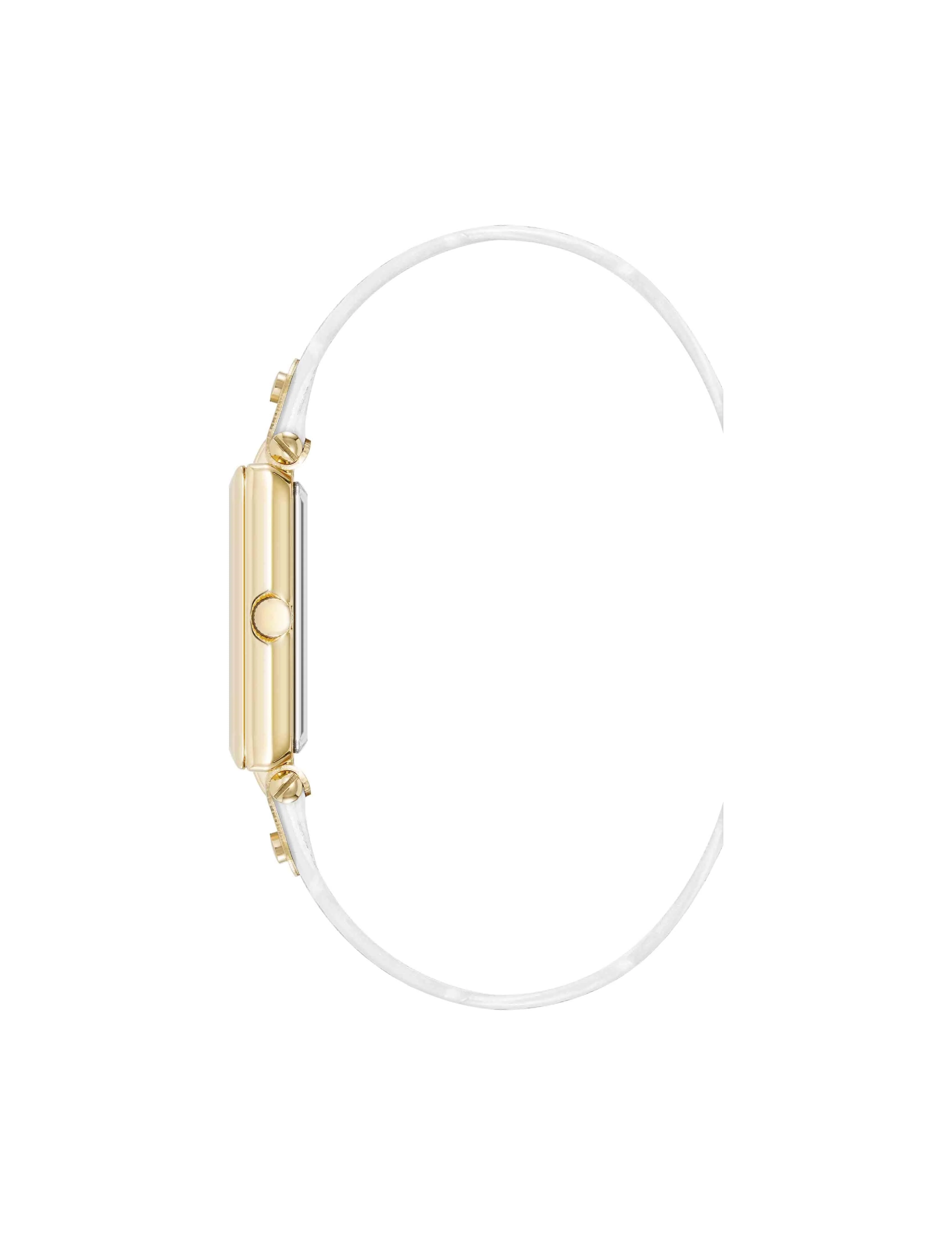 Consider It Rectangular Case Leather Watch