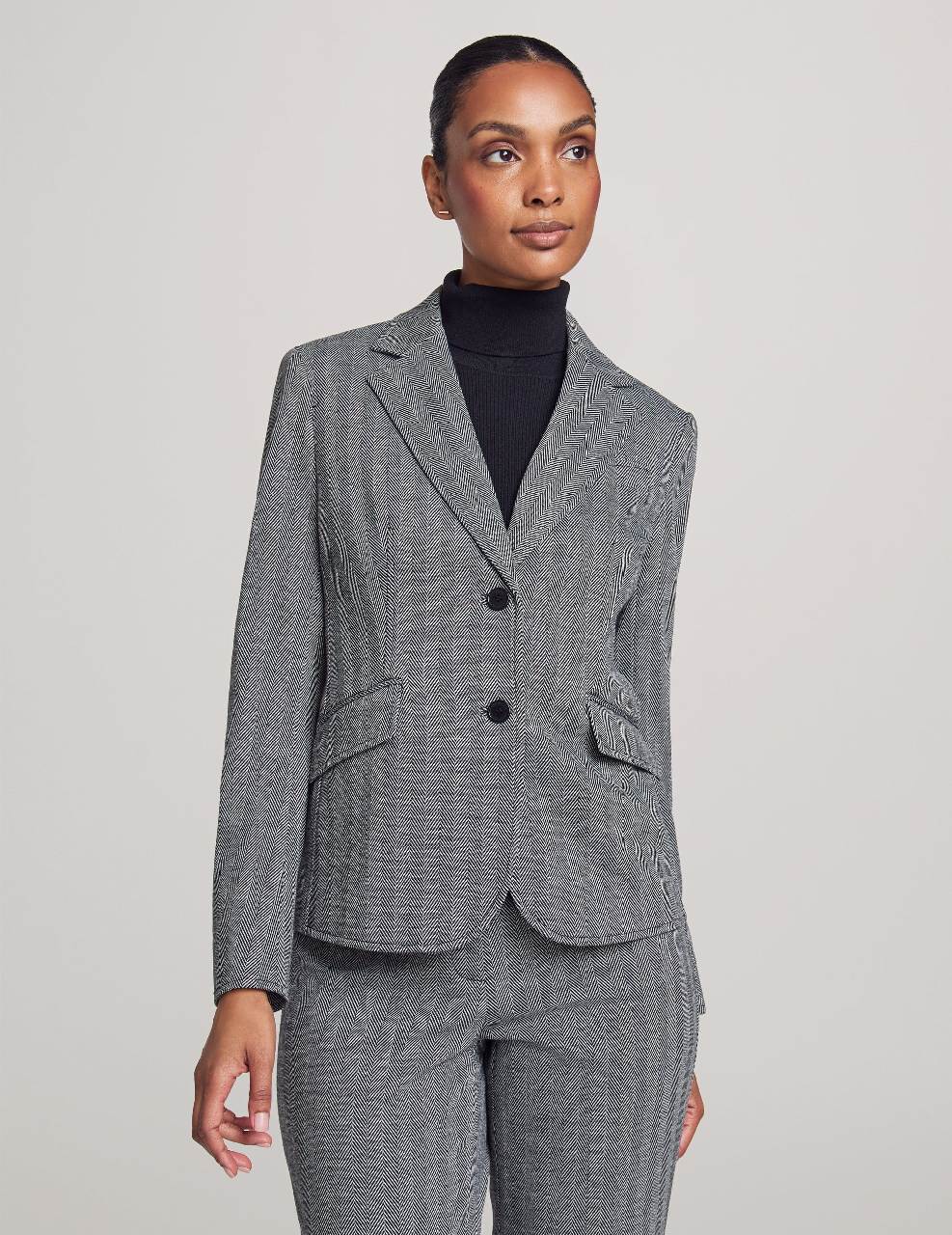 Executive Collection Two Button Blazer With Pants and Skirt