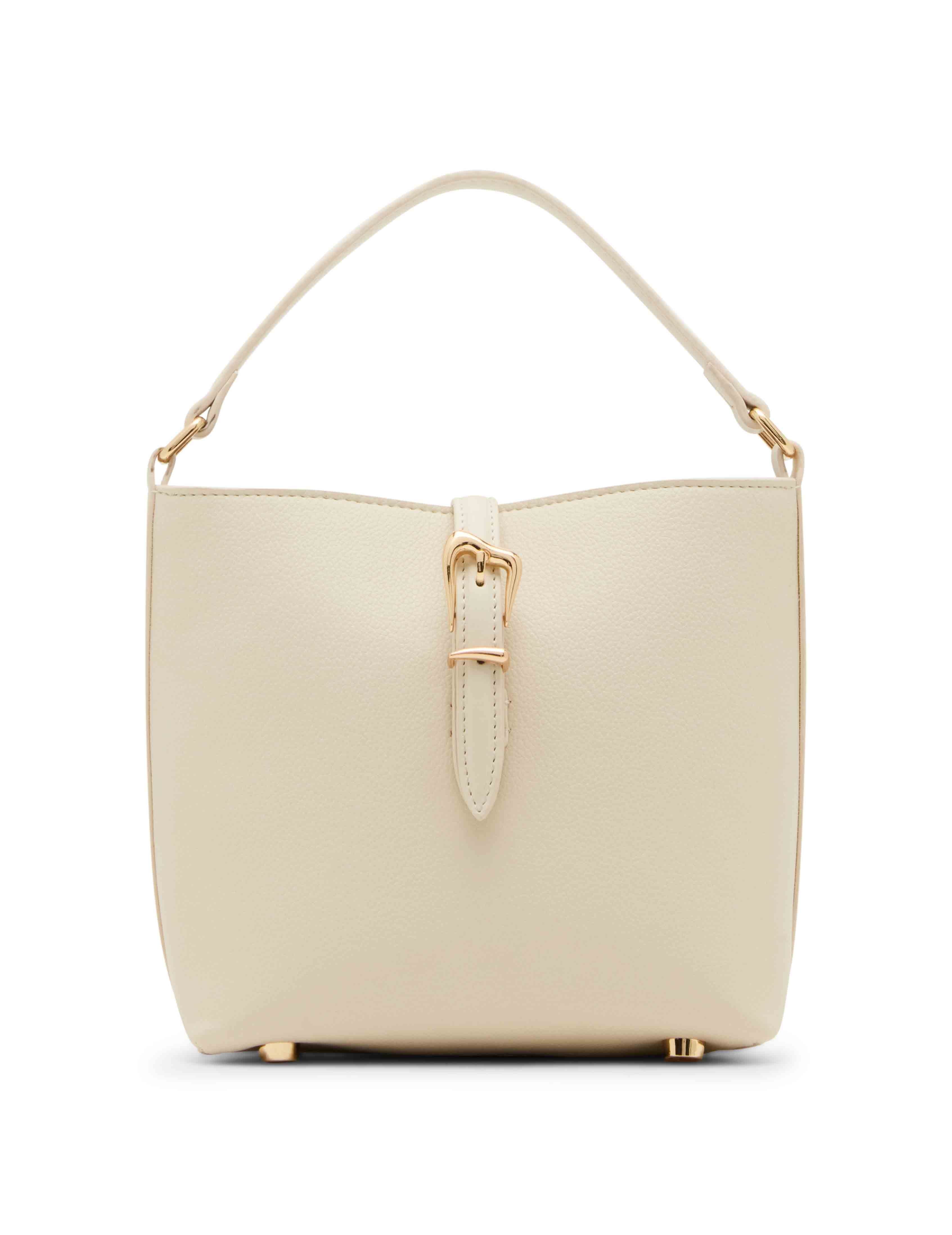 Small Sculpted Buckle Bucket with Convertible Strap