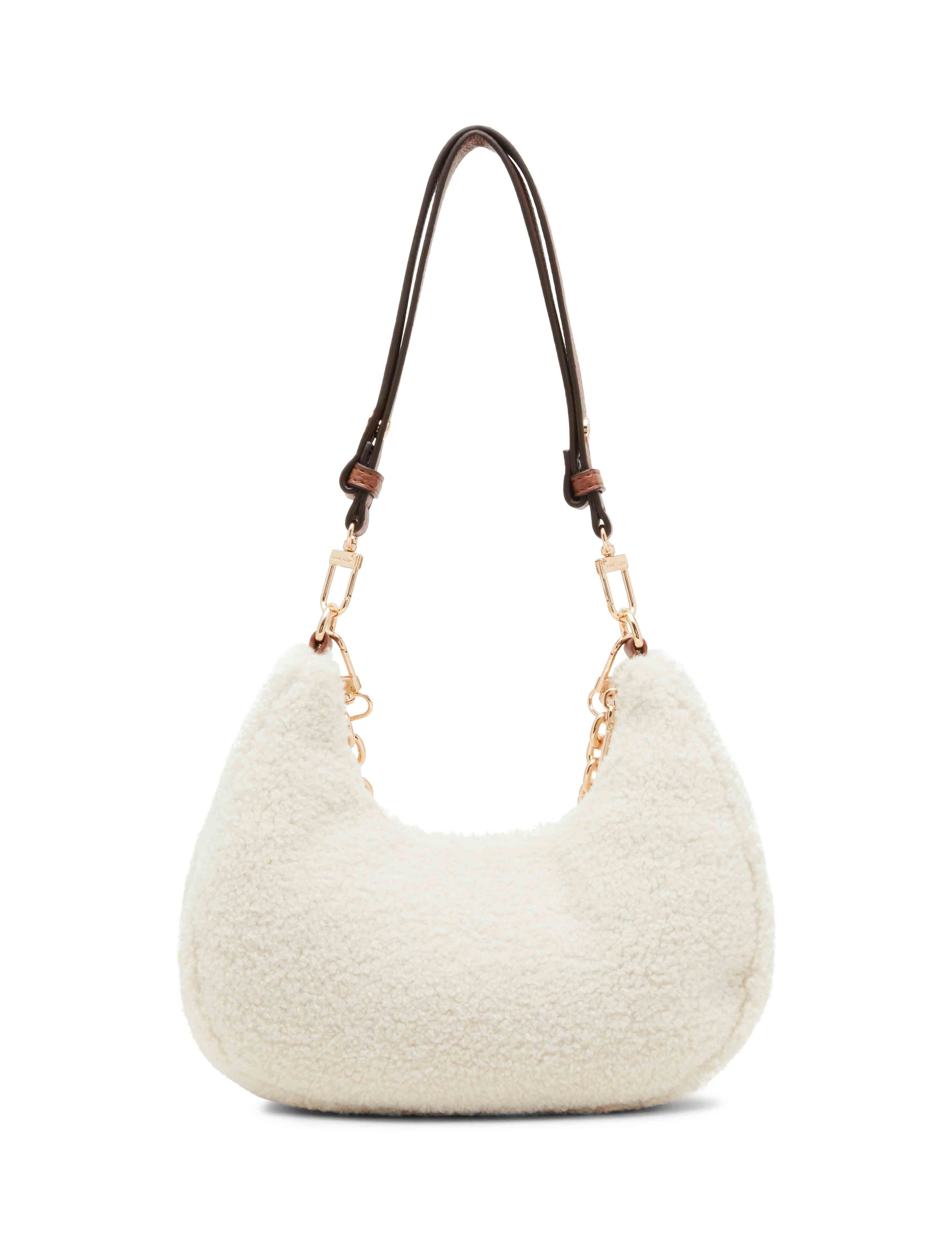 All Over Sherpa Crescent Shoulder Bag