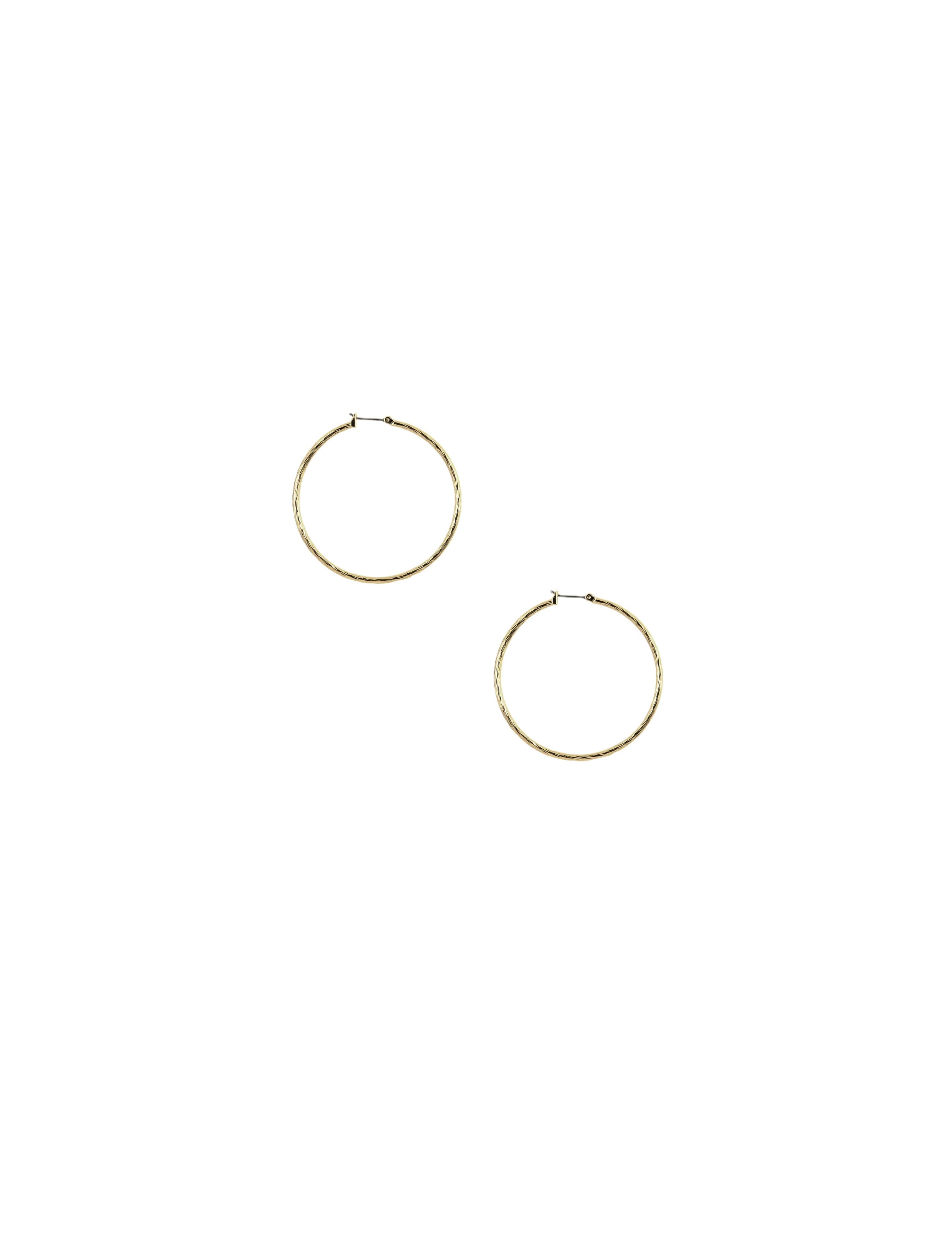 50MM Large Texture Hoop Earrings