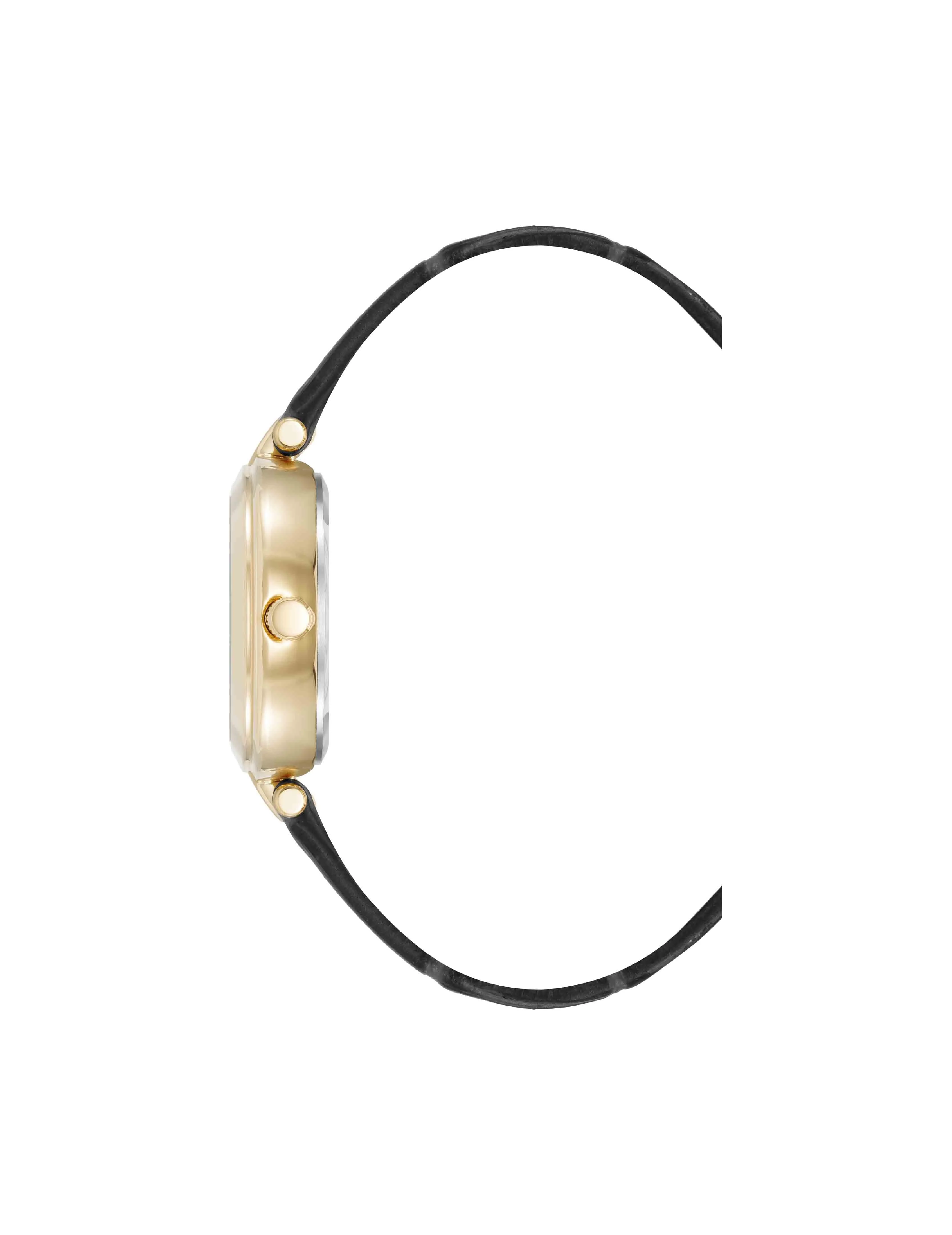 Consider It Round Leather Band Watch