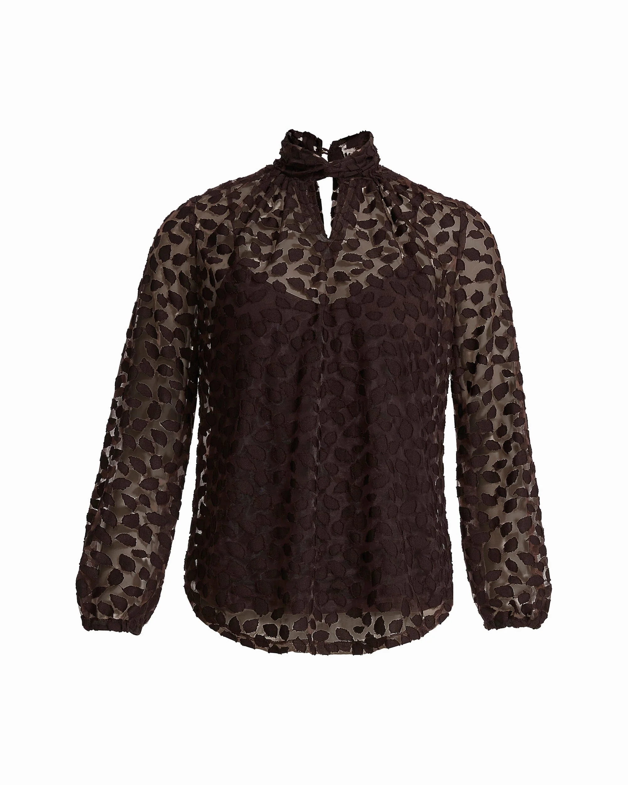 Shirred Neckline Blouson