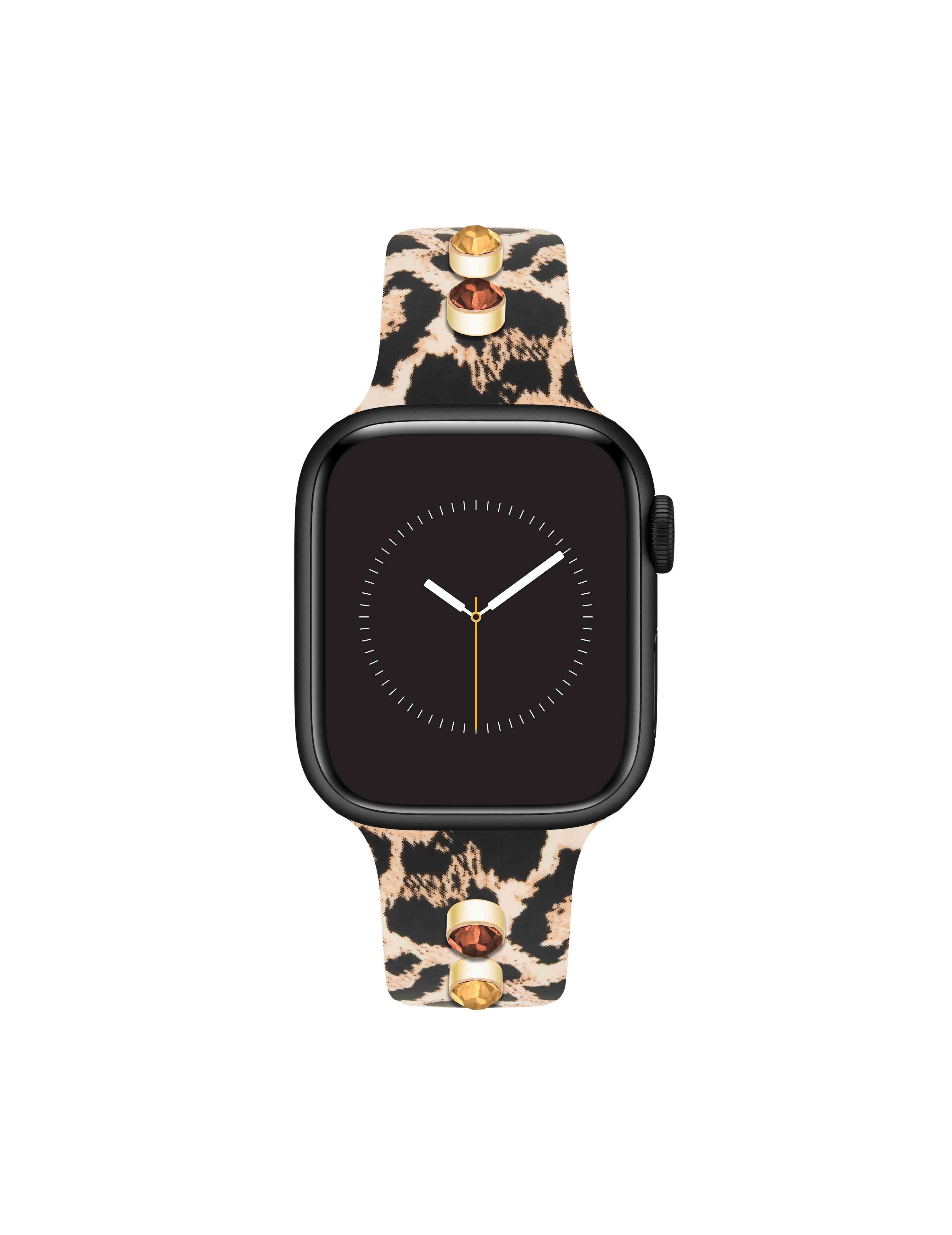 Silicone Band for Apple Watch® with Crystal Charms