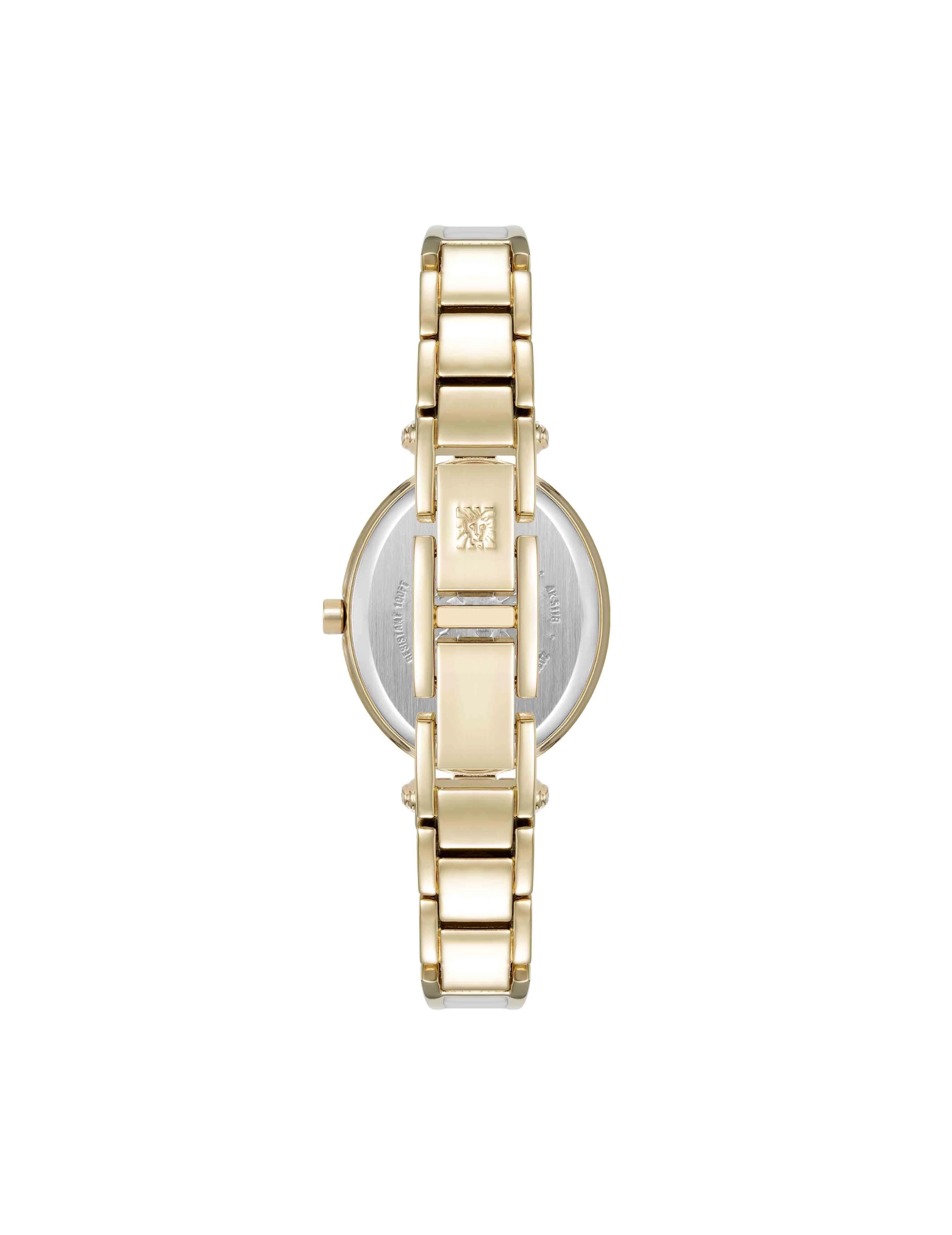 Oval Diamond Accented Bangle Watch