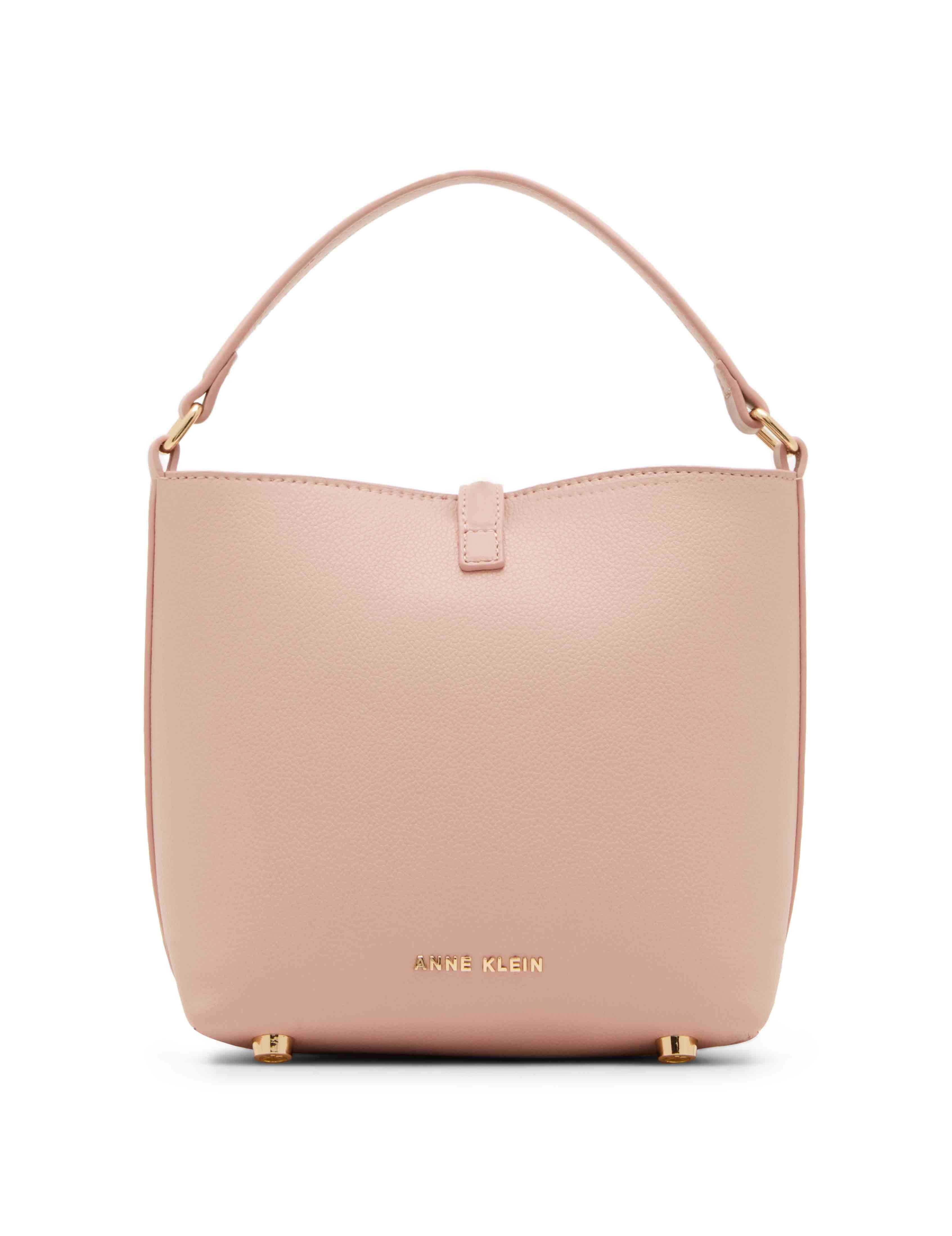 Small Sculpted Buckle Bucket with Convertible Strap