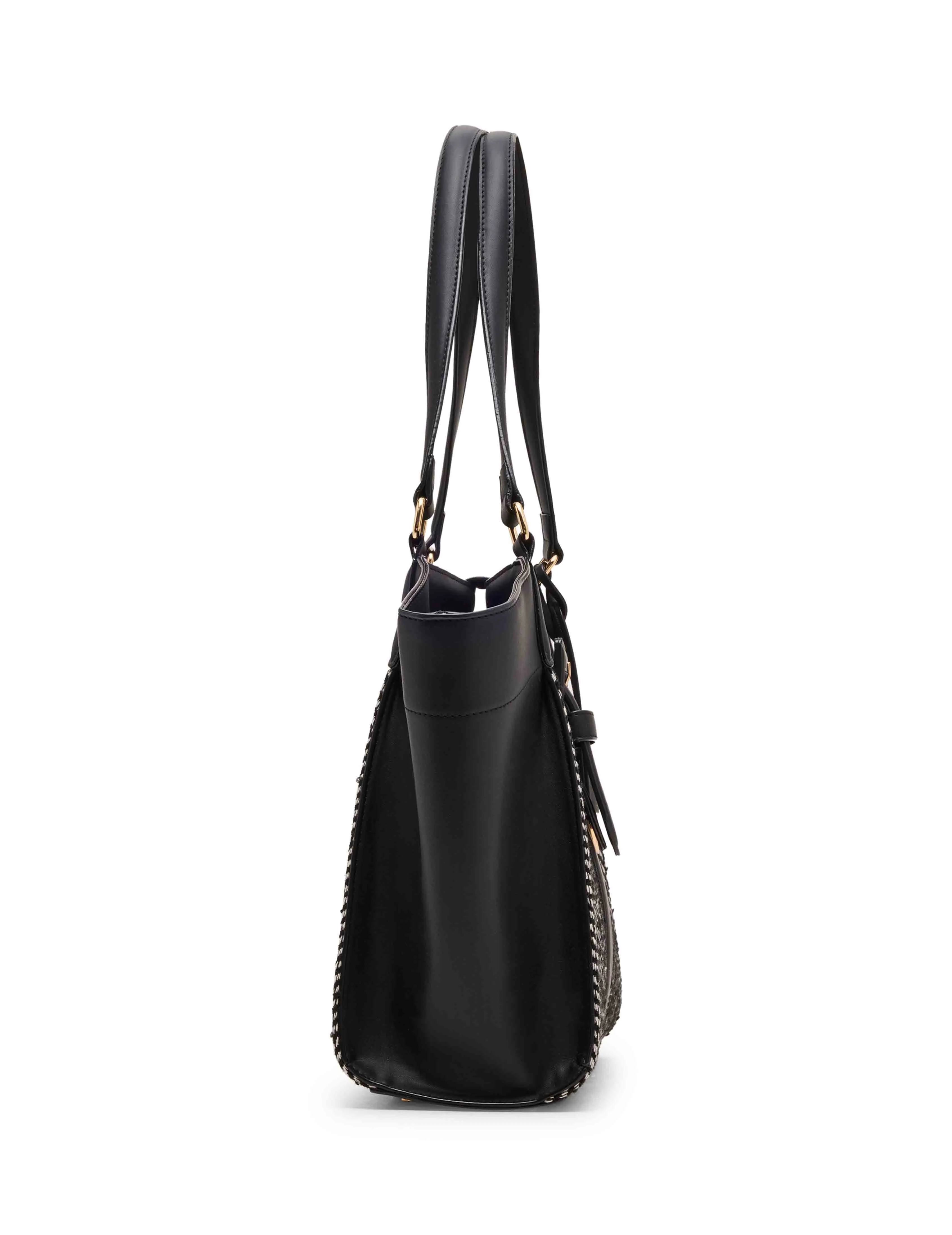 Medium Herringbone Tote with Convertible Strap