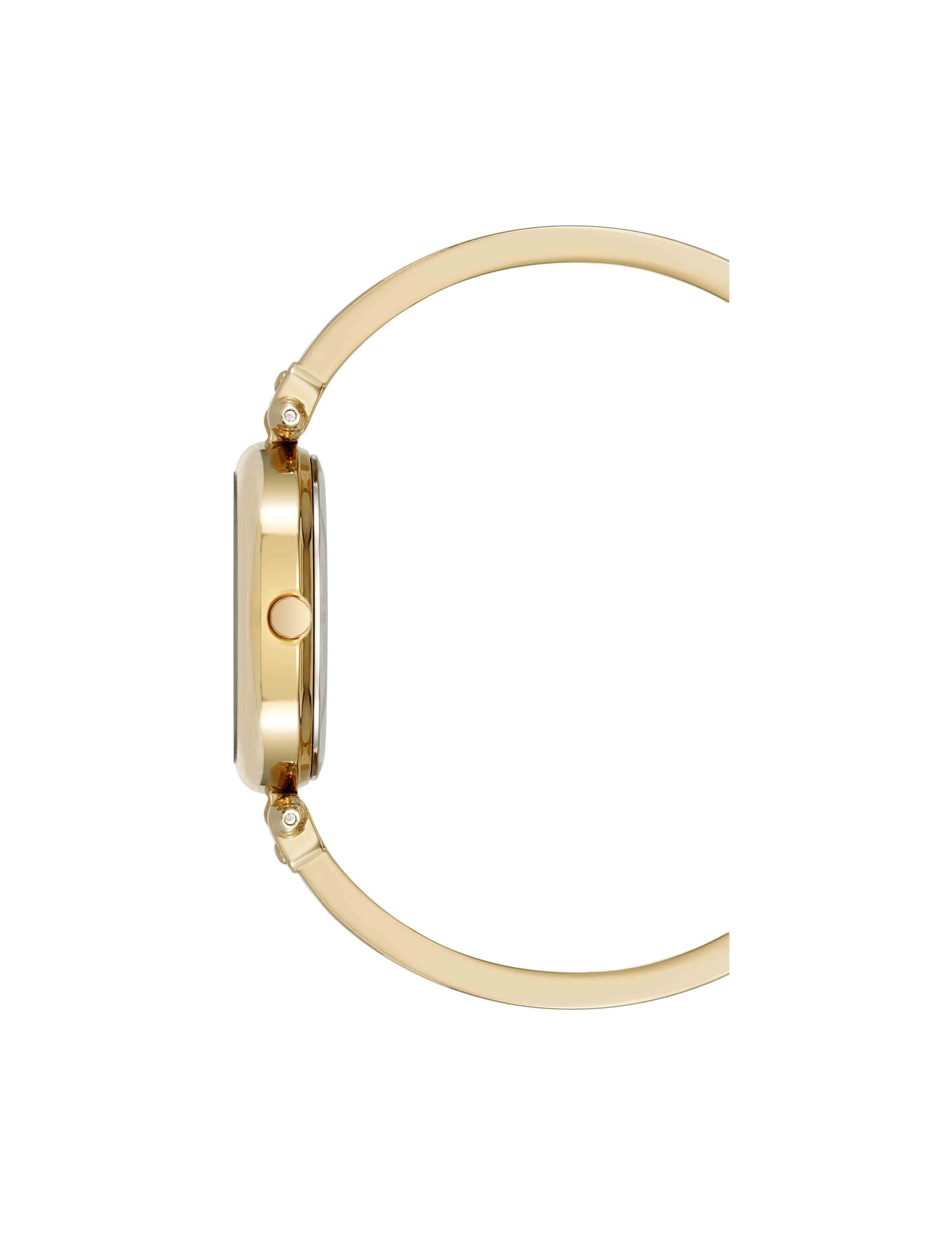 Oval Diamond Accented Bangle Watch